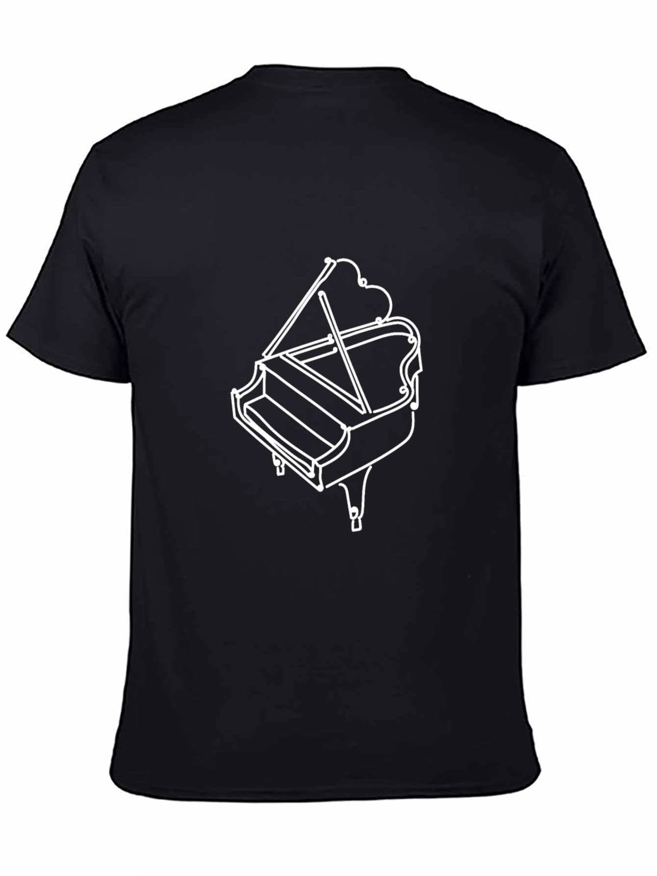 Grand Piano Graphic Tee - Minimalist Design