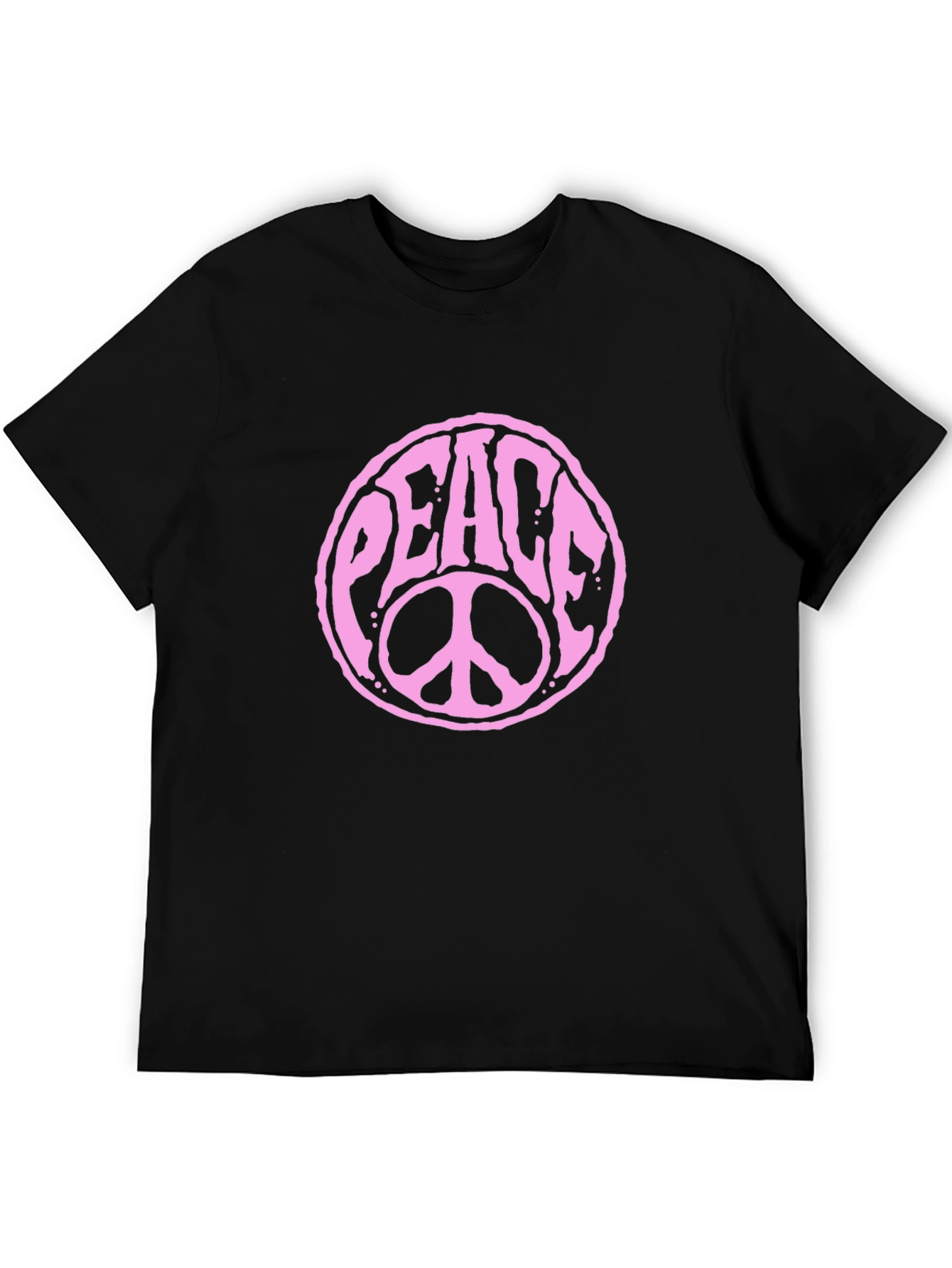 Peace Sign Graphic T-Shirt - Black