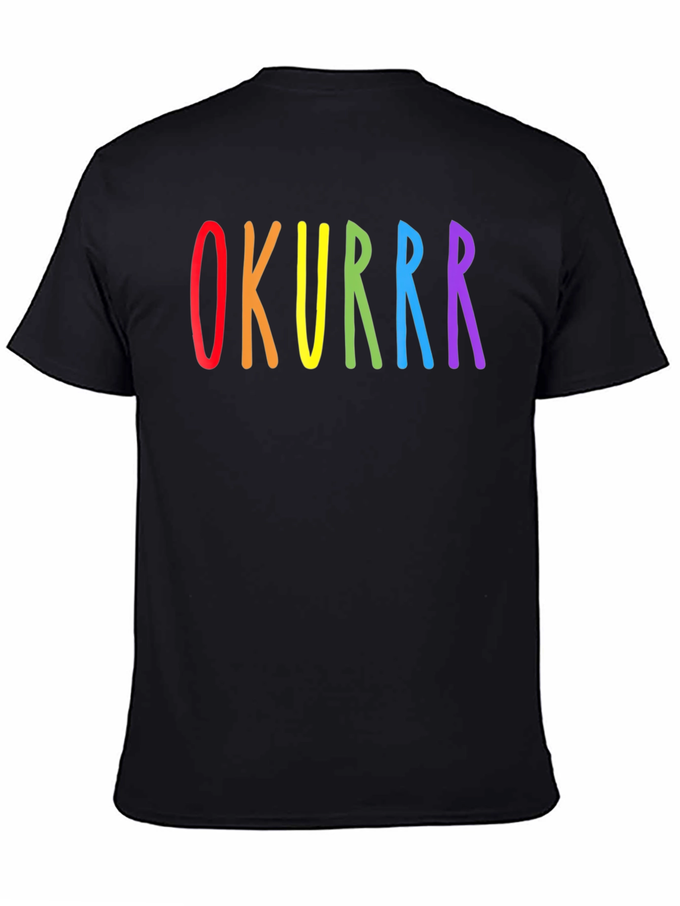 OKURRR Rainbow Graphic Black T-Shirt