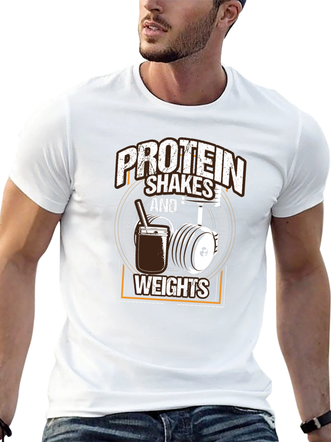 Protein Shakes & Weights Graphic Tee