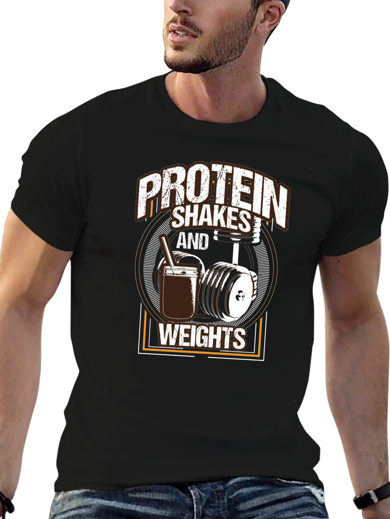 Protein Shakes & Weights Graphic Tee