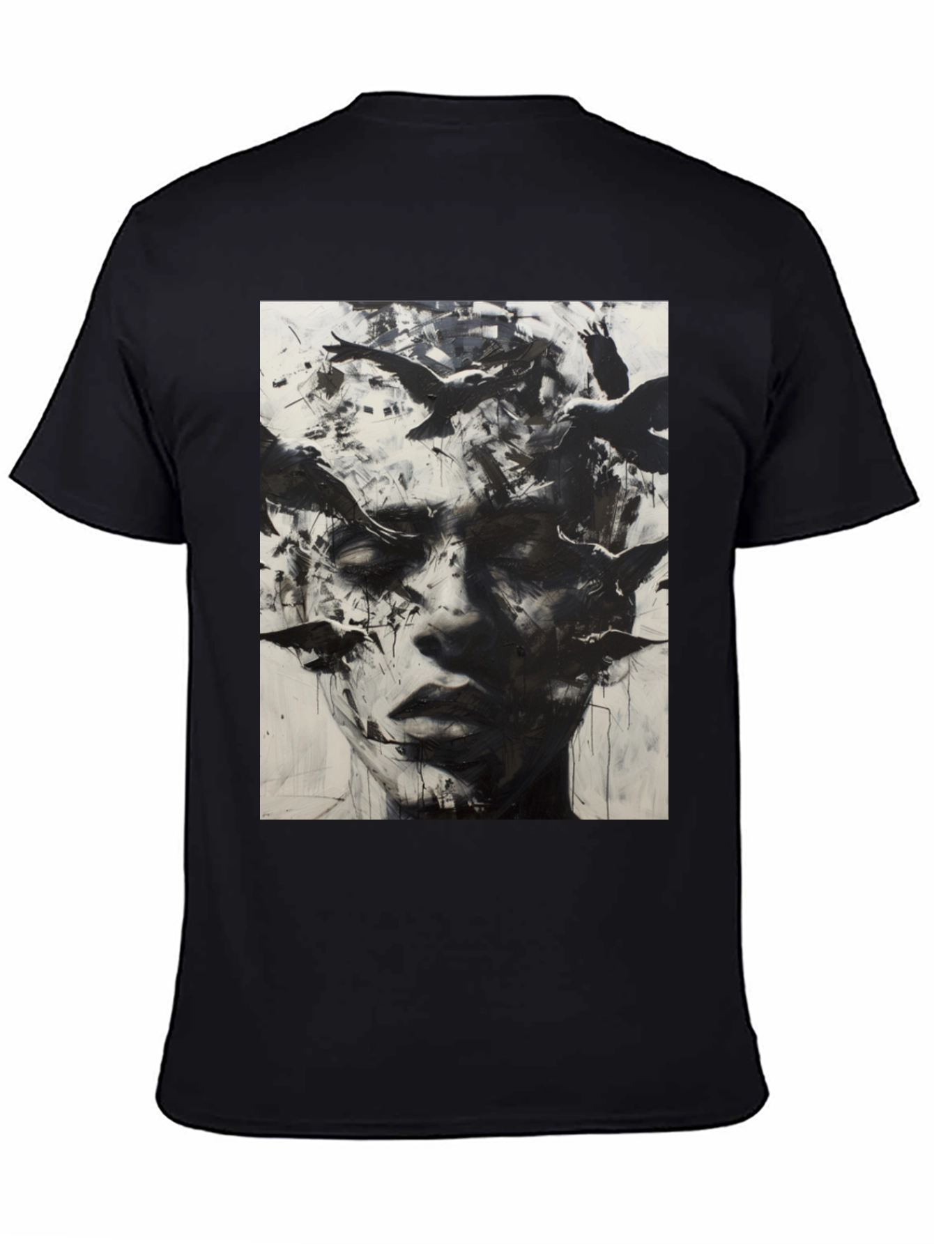 Abstract Bird Portrait Graphic T-Shirt