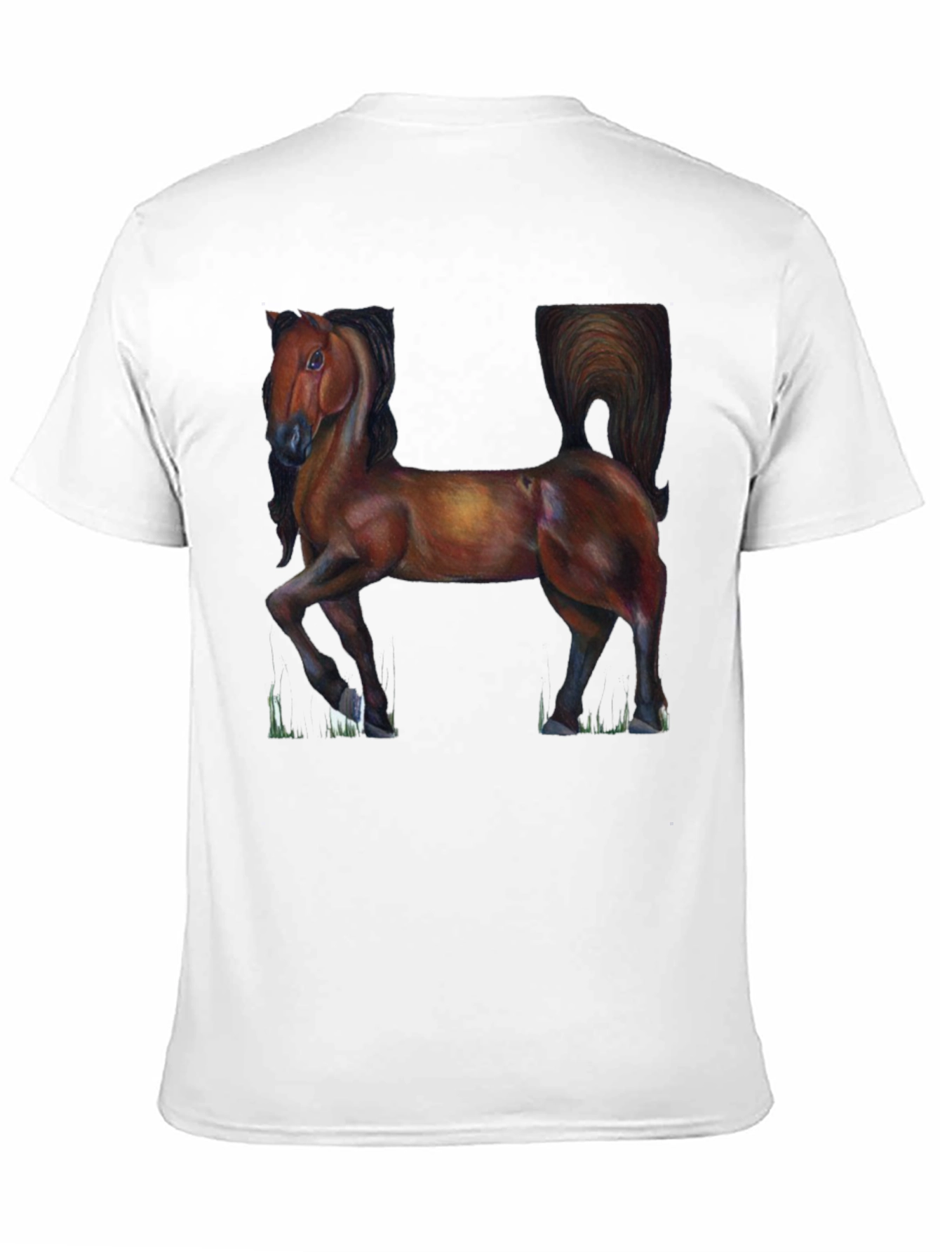 Horse Graphic Tee - Classic Black Cotton