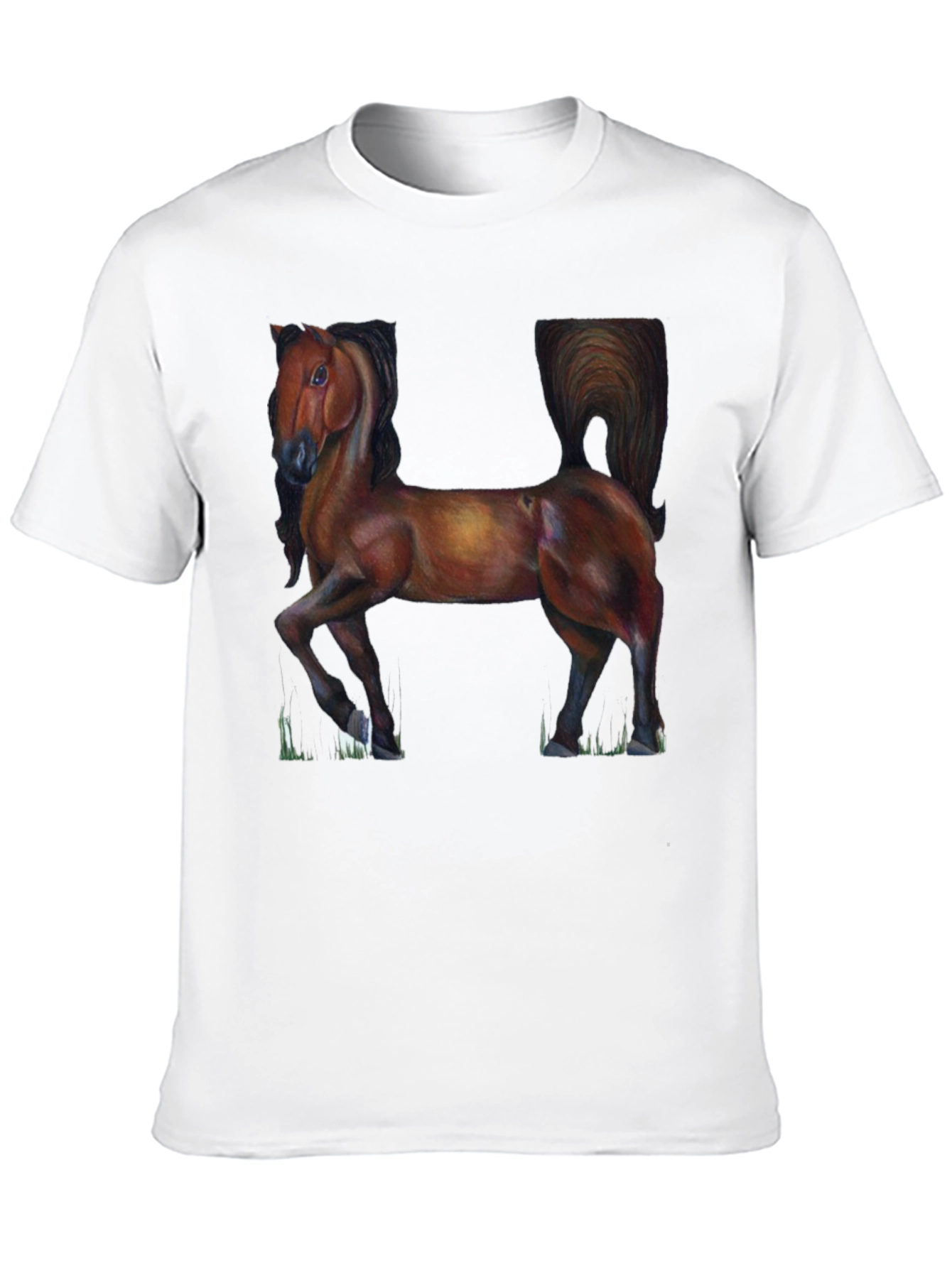 Horse Graphic Tee - Classic Black Cotton
