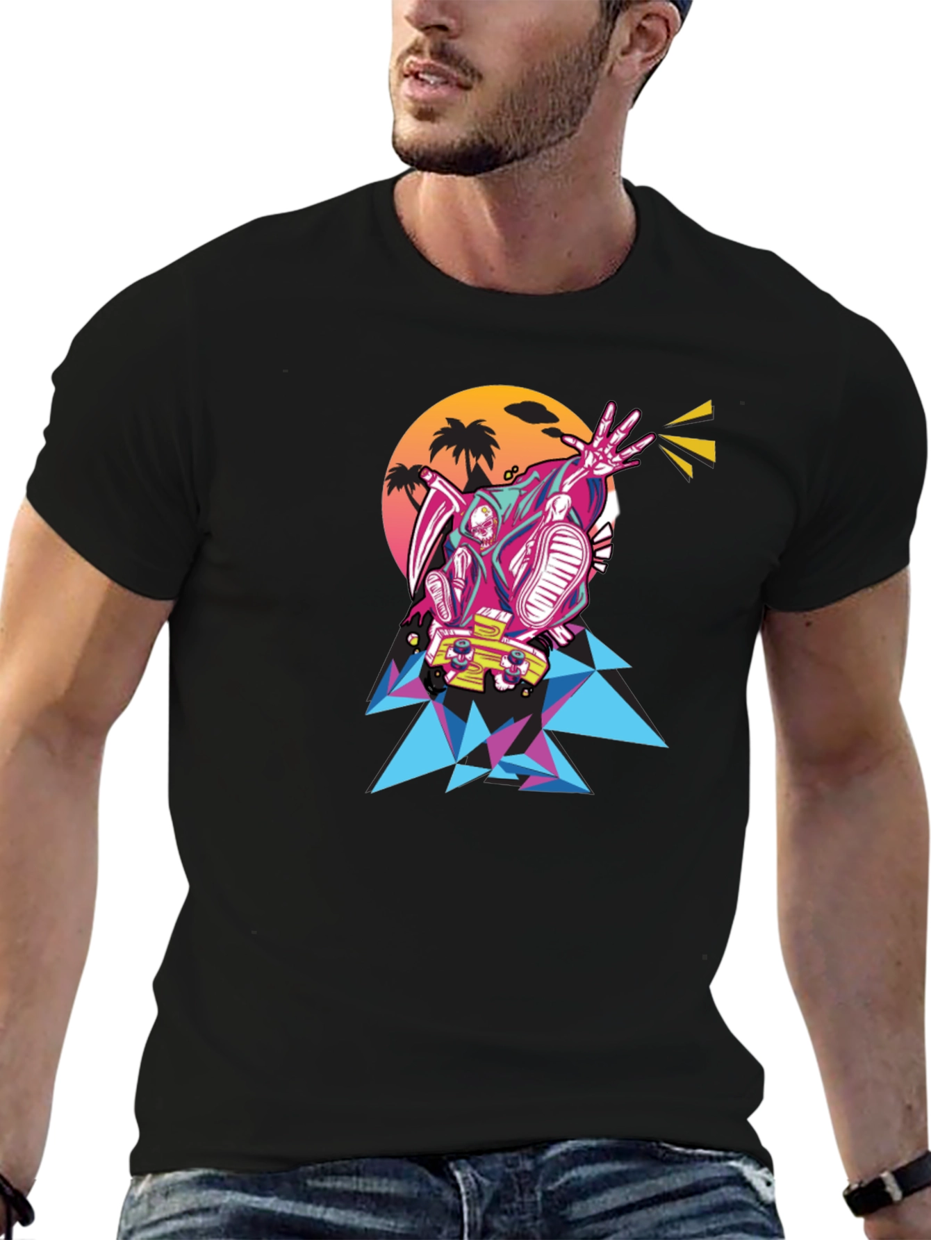 Retro Reaper Skateboard T-Shirt