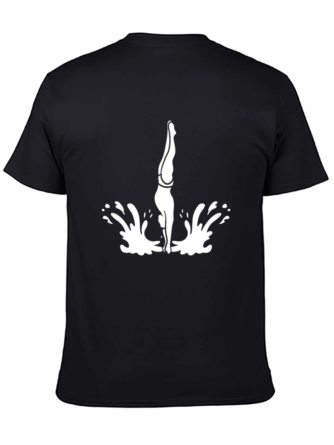 Diving T-Shirt - Black Cotton Tee