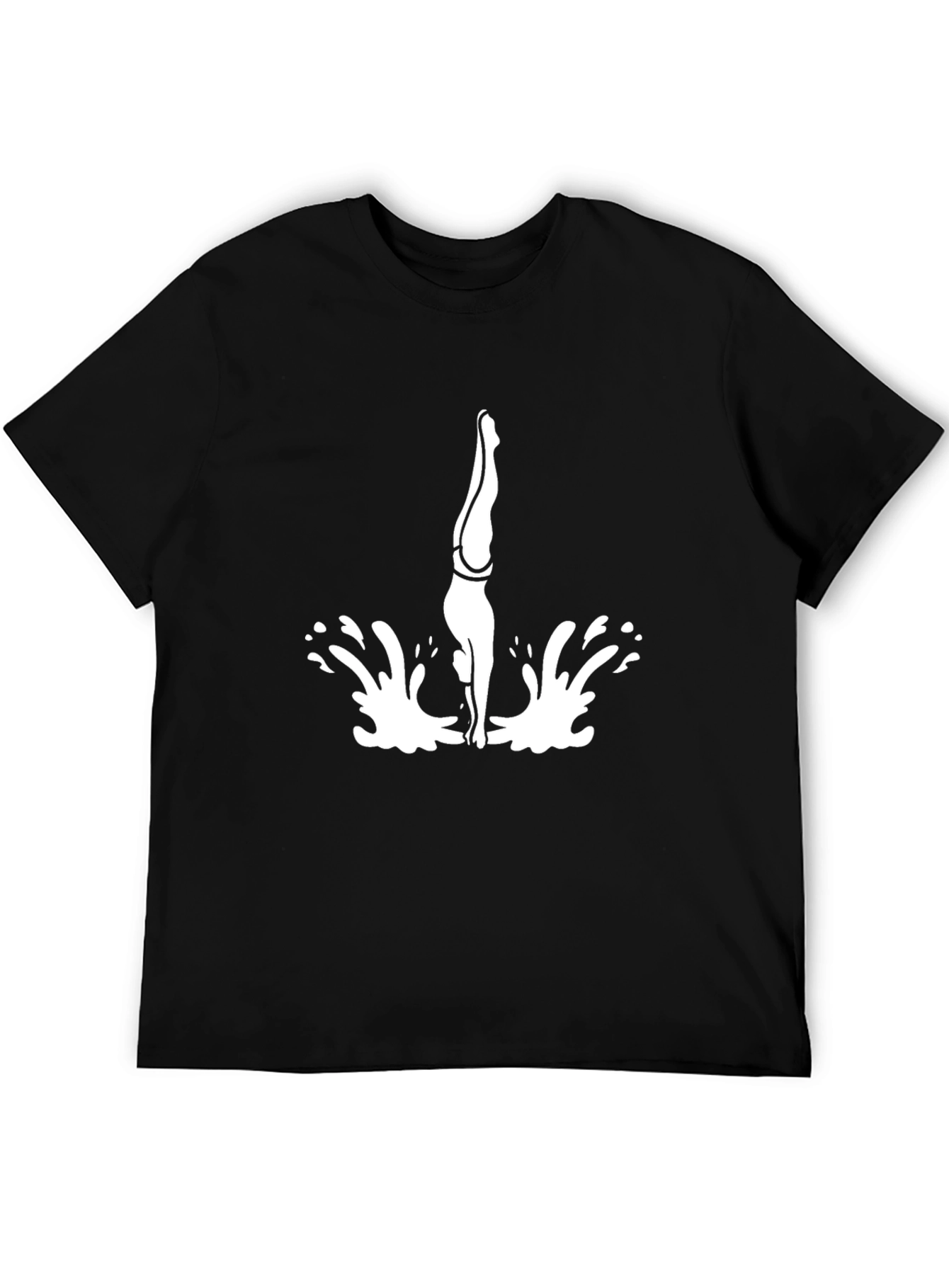 Diving T-Shirt - Black Cotton Tee