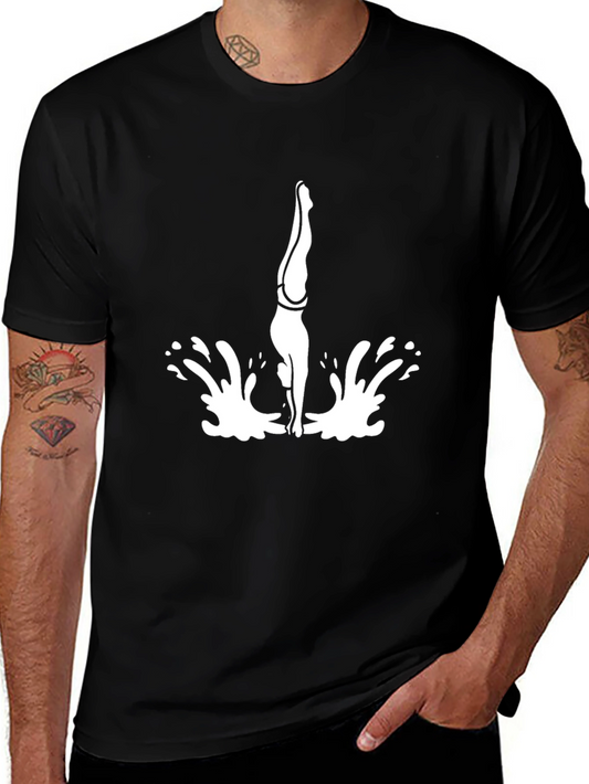 Diving T-Shirt - Black Cotton Tee