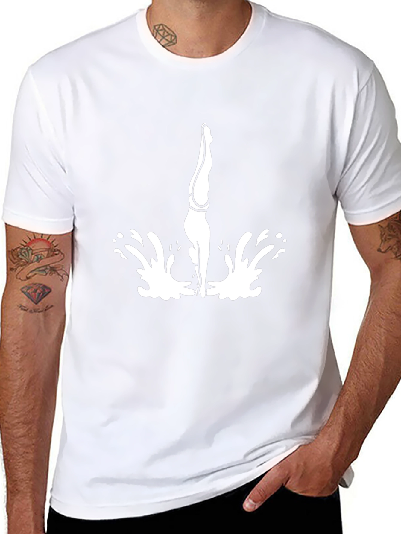 Diving T-Shirt - Black Cotton Tee