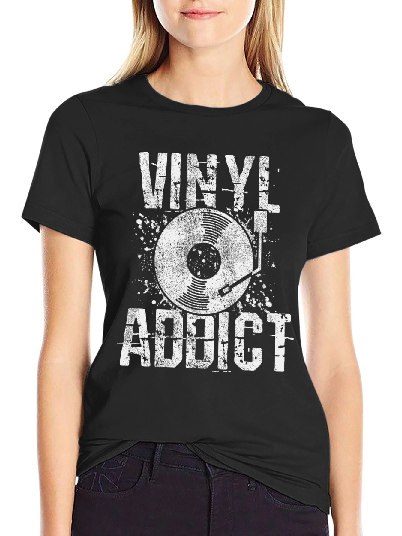 Vinyl Addict Graphic Tee - Music Lovers T-Shirt