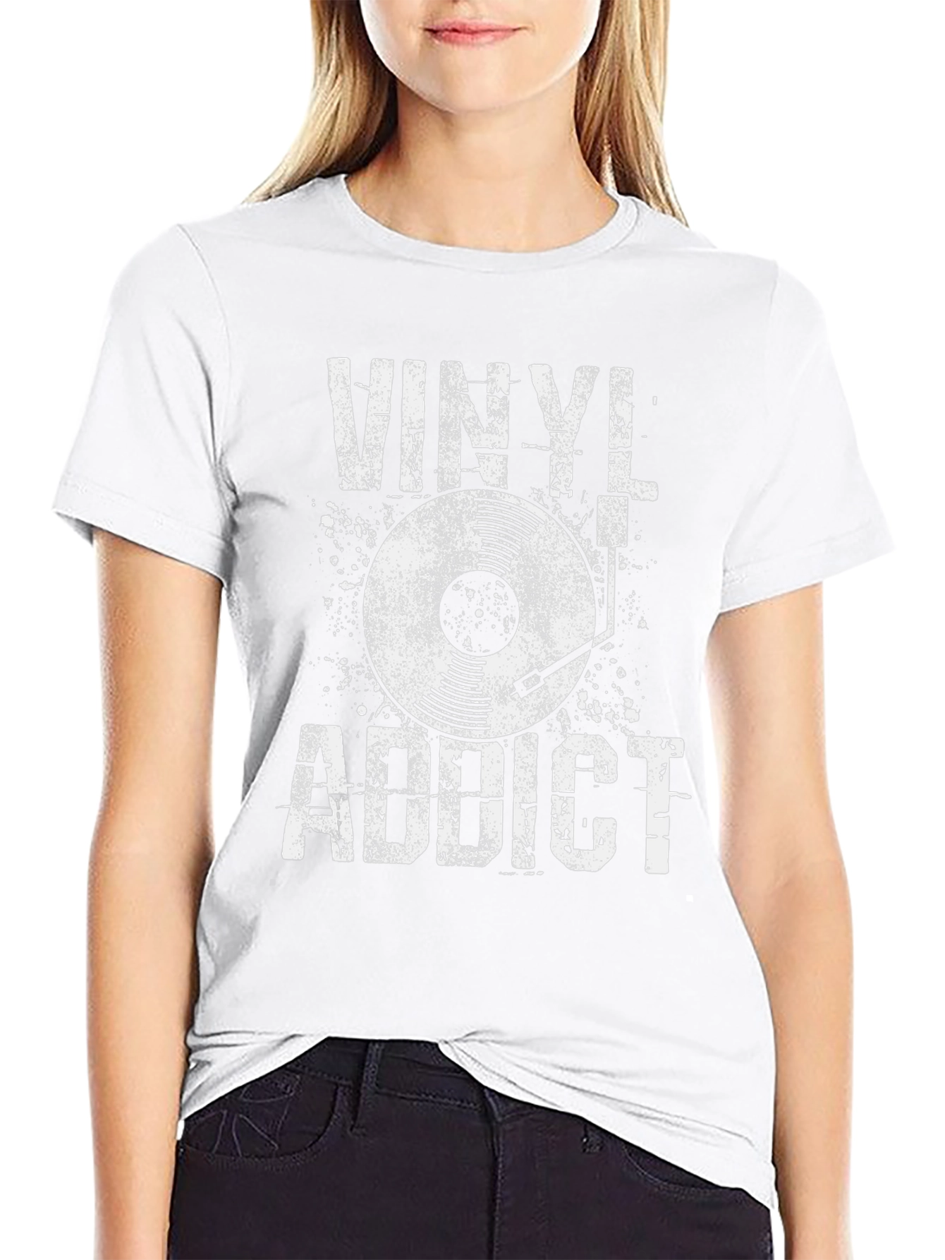 Vinyl Addict Graphic Tee - Music Lovers T-Shirt