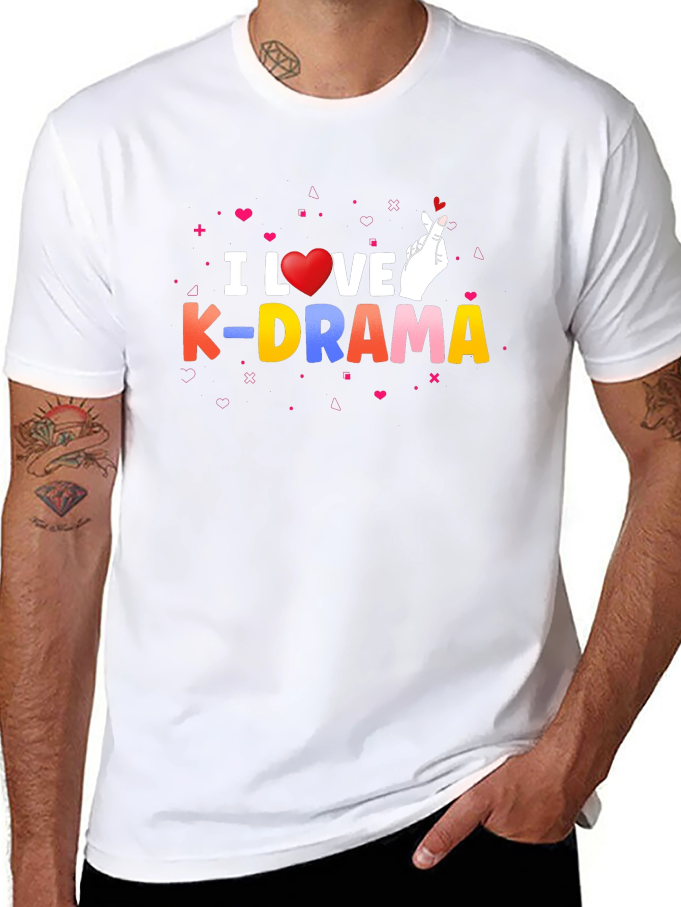 I Love K-Drama Black Graphic Tee