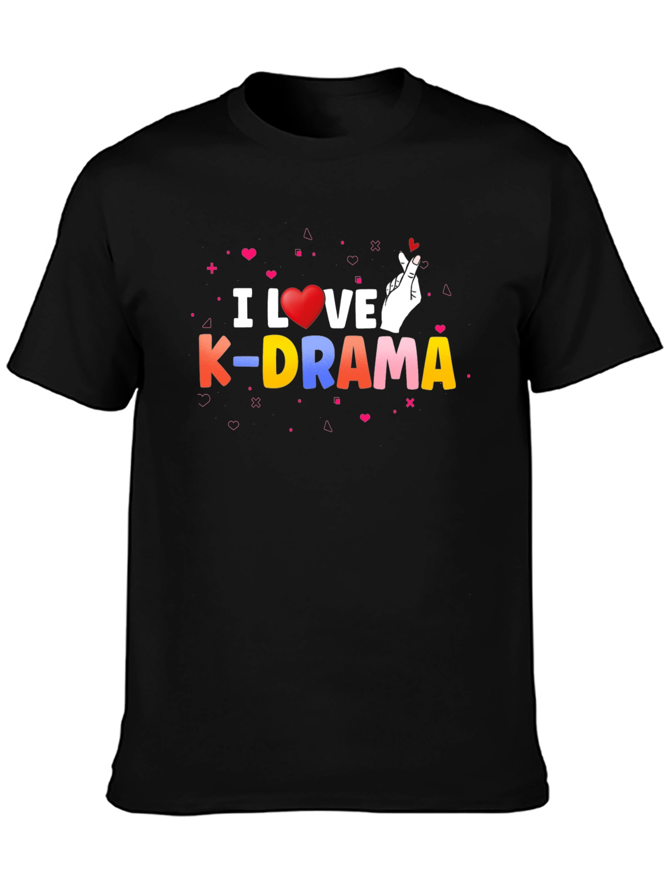 I Love K-Drama Black Graphic Tee