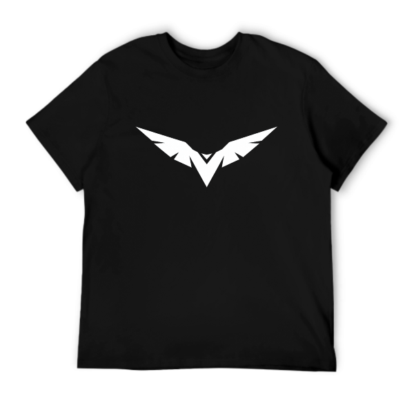 Black Wing Symbol Sweatshirt, Minimal White Flying Emblem Graphic Crewneck, Dark Aesthetic Streetwear Pullover, Bold Geometric Icon Hoodie Alternative