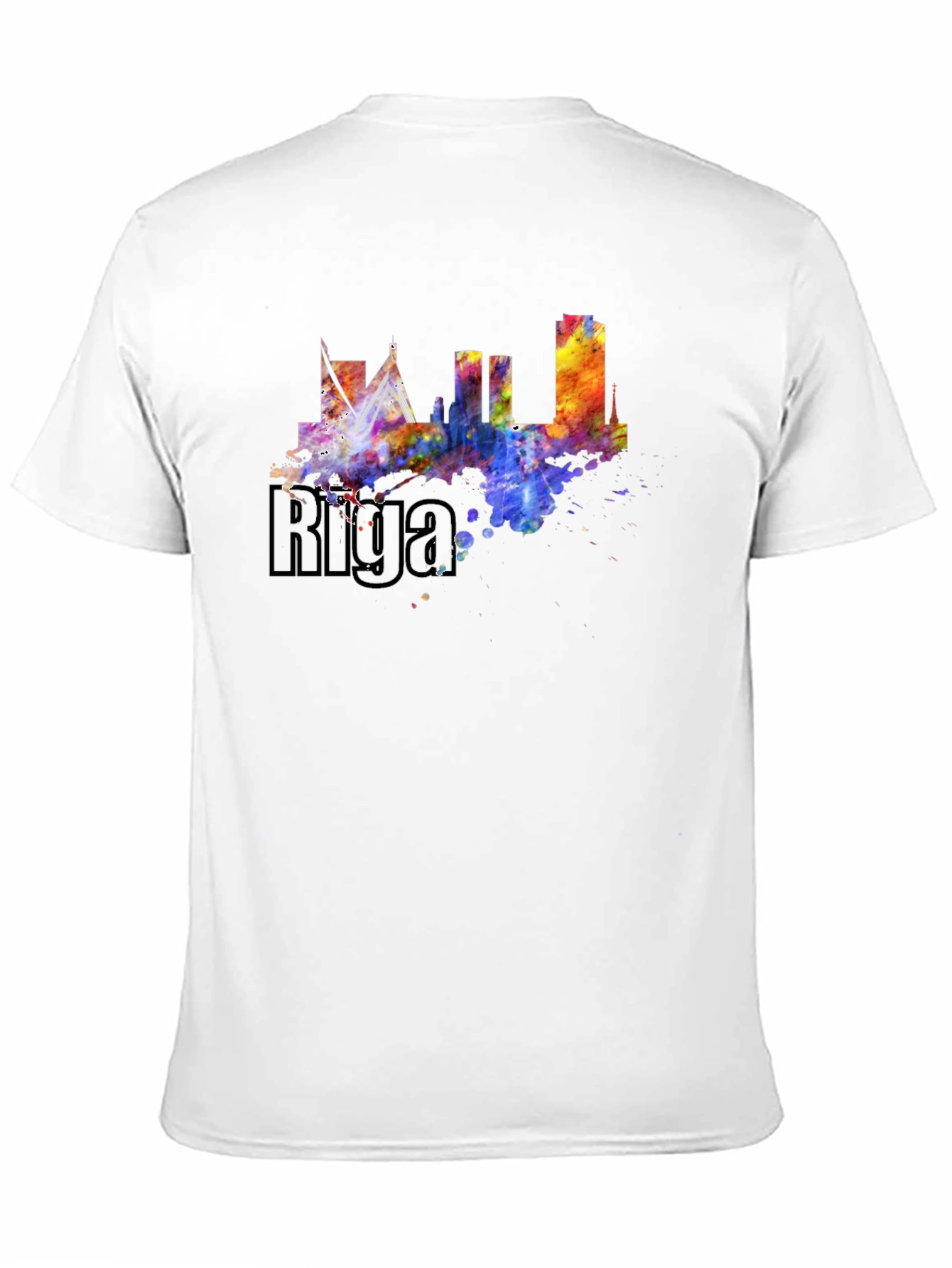 Riga Skyline Watercolor T-Shirt