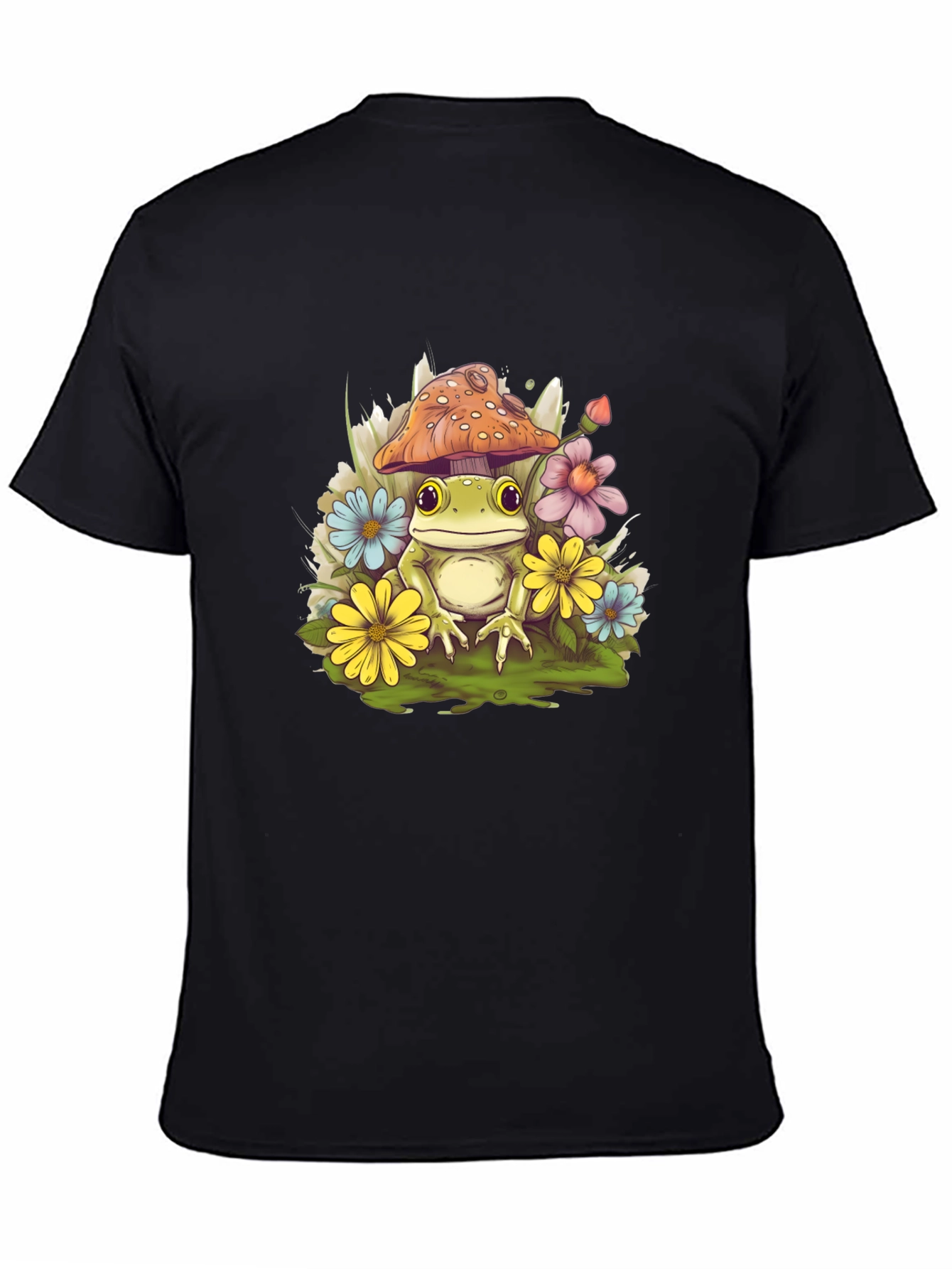 Mushroom Frog Graphic Tee - Whimsical Comfort