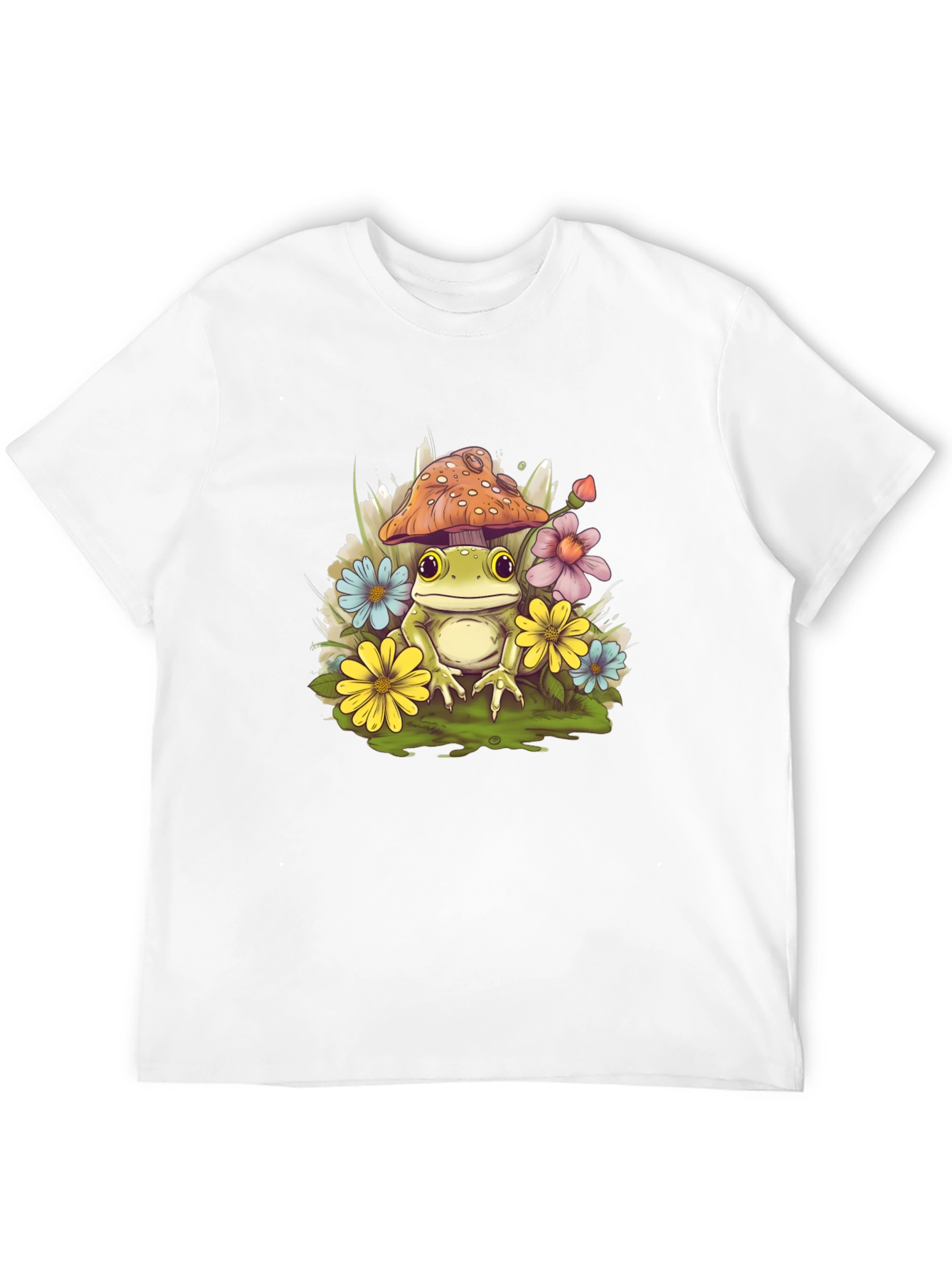 Mushroom Frog Graphic Tee - Whimsical Comfort