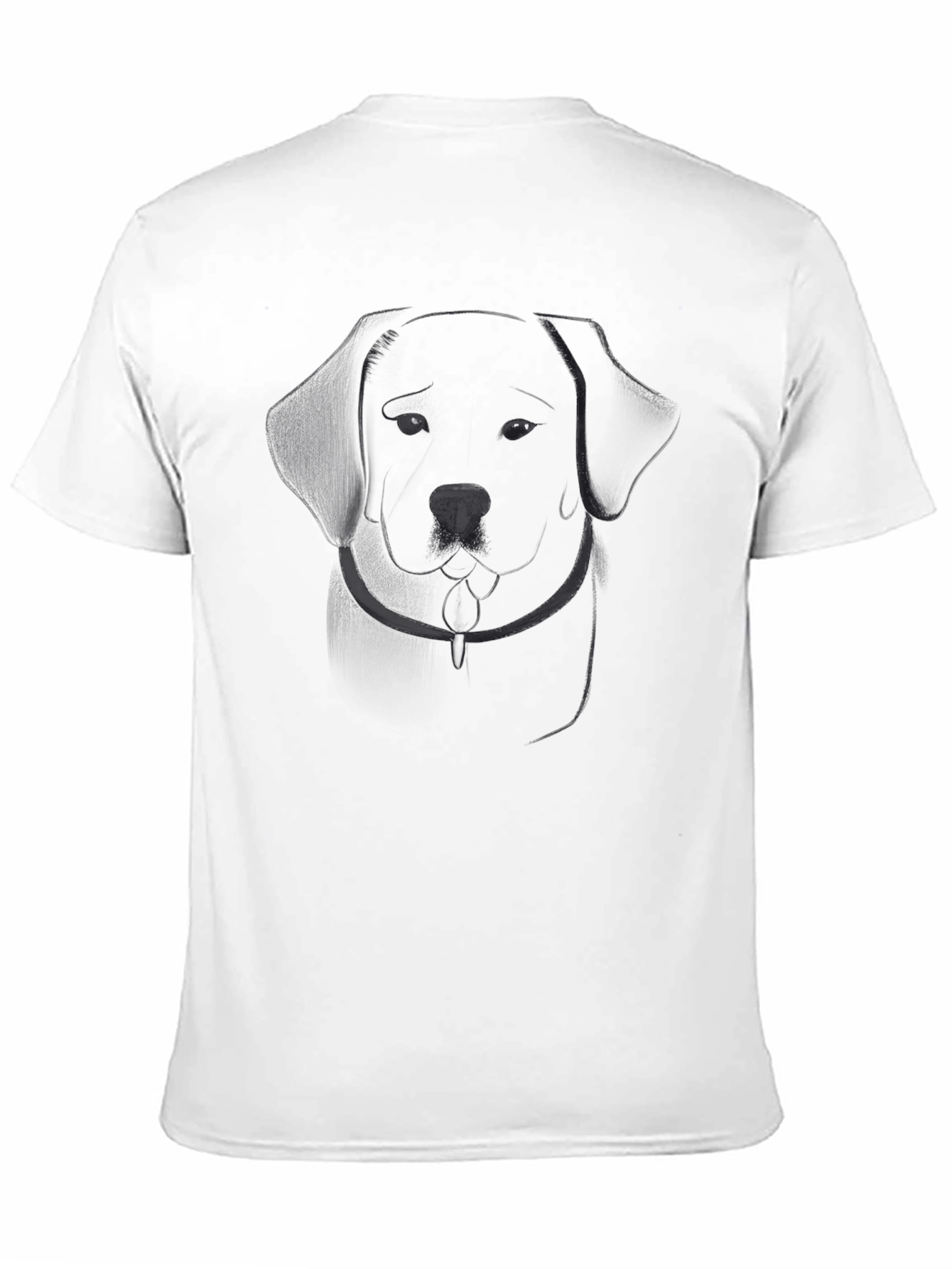 Mens Black Graphic Tee - Dog Outline