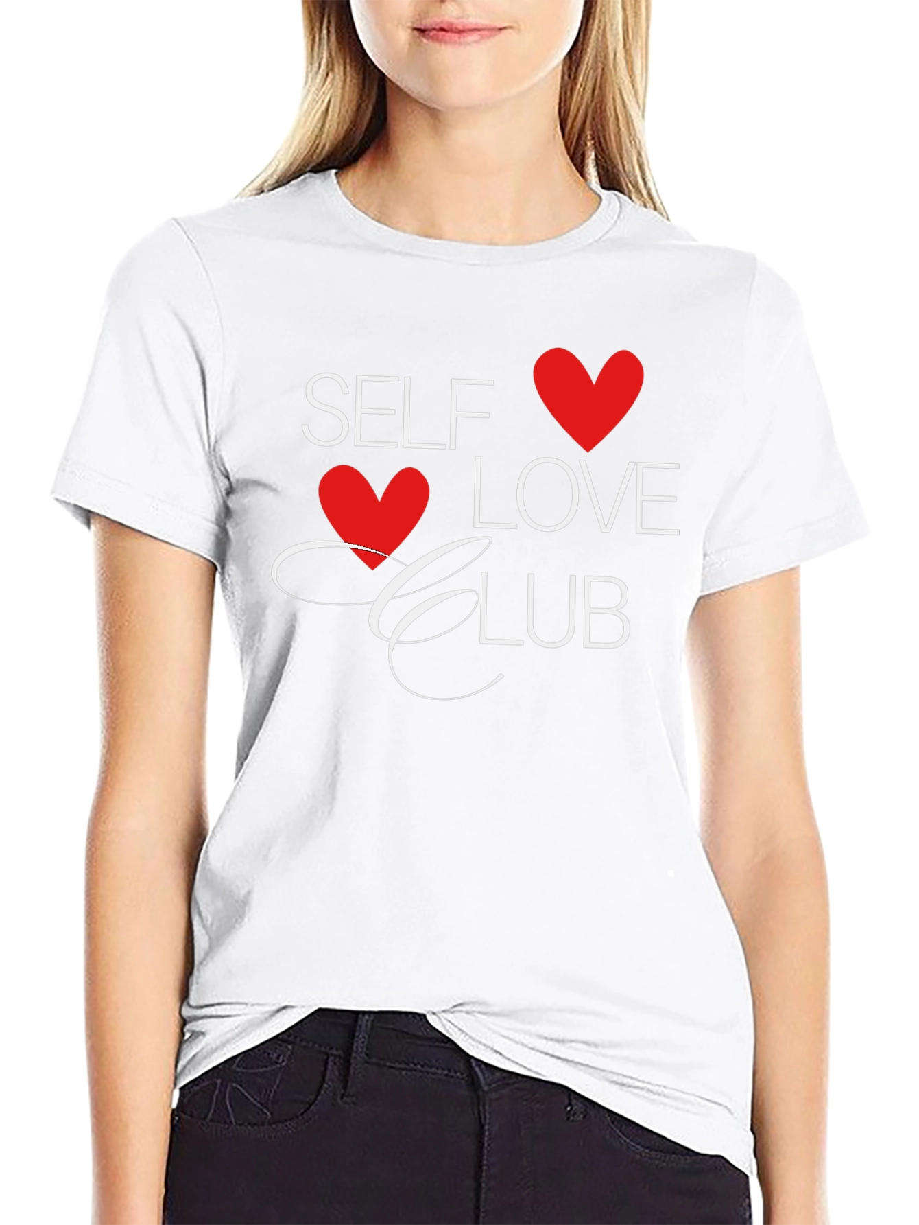 Self Love Club Graphic Tee - Black Casual Shirt