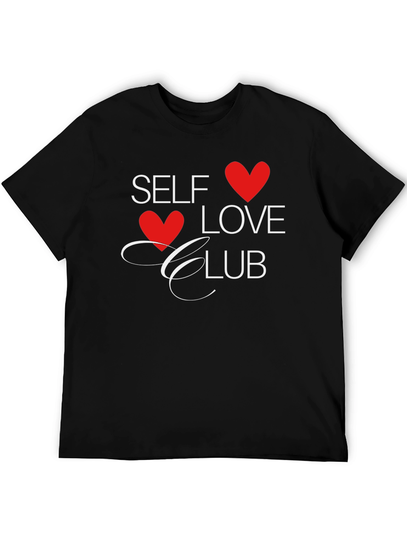 Self Love Club Graphic Tee - Black Casual Shirt