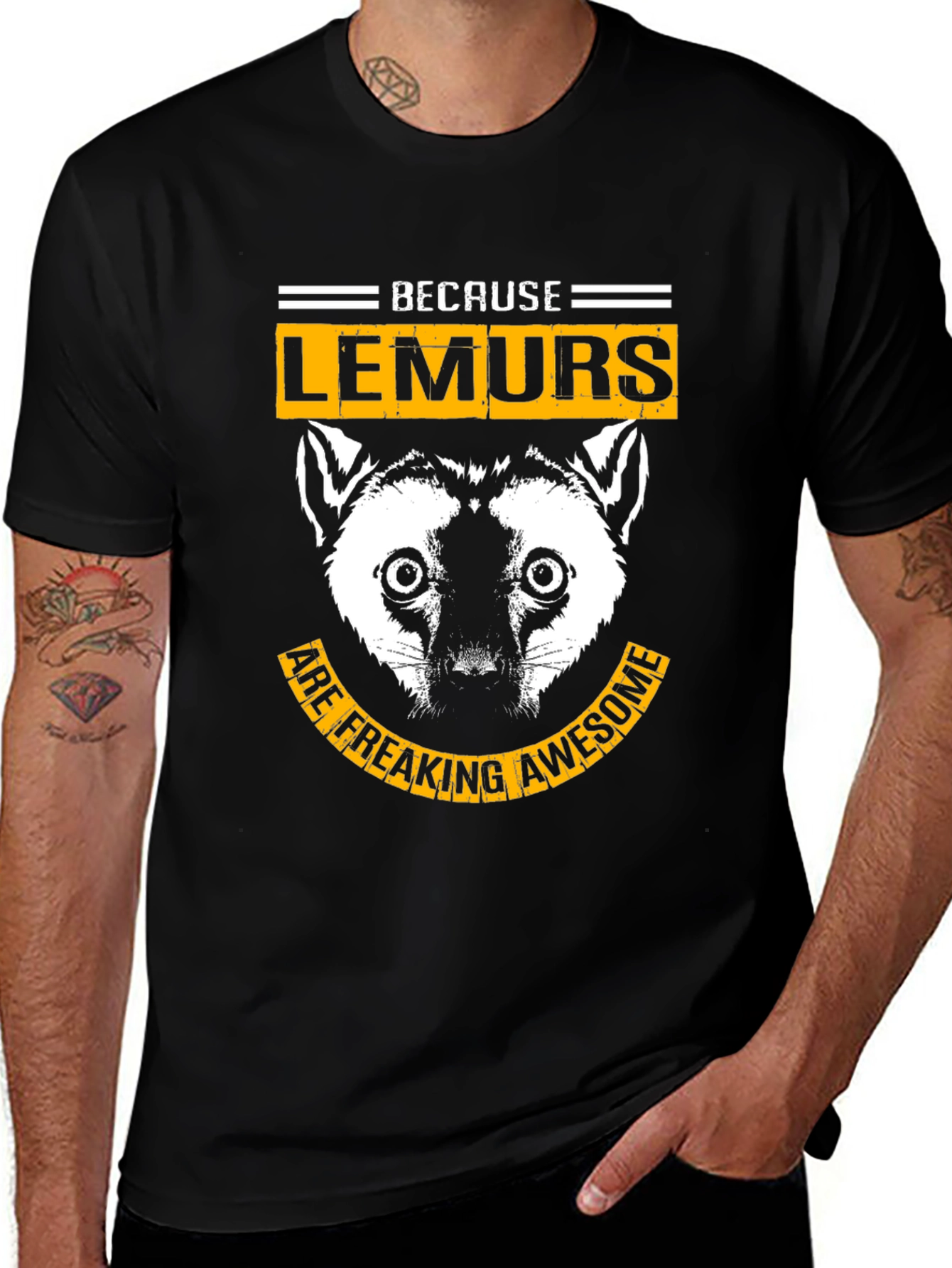 Because Lemurs Are Freaking Awesome - Black T-Shirt