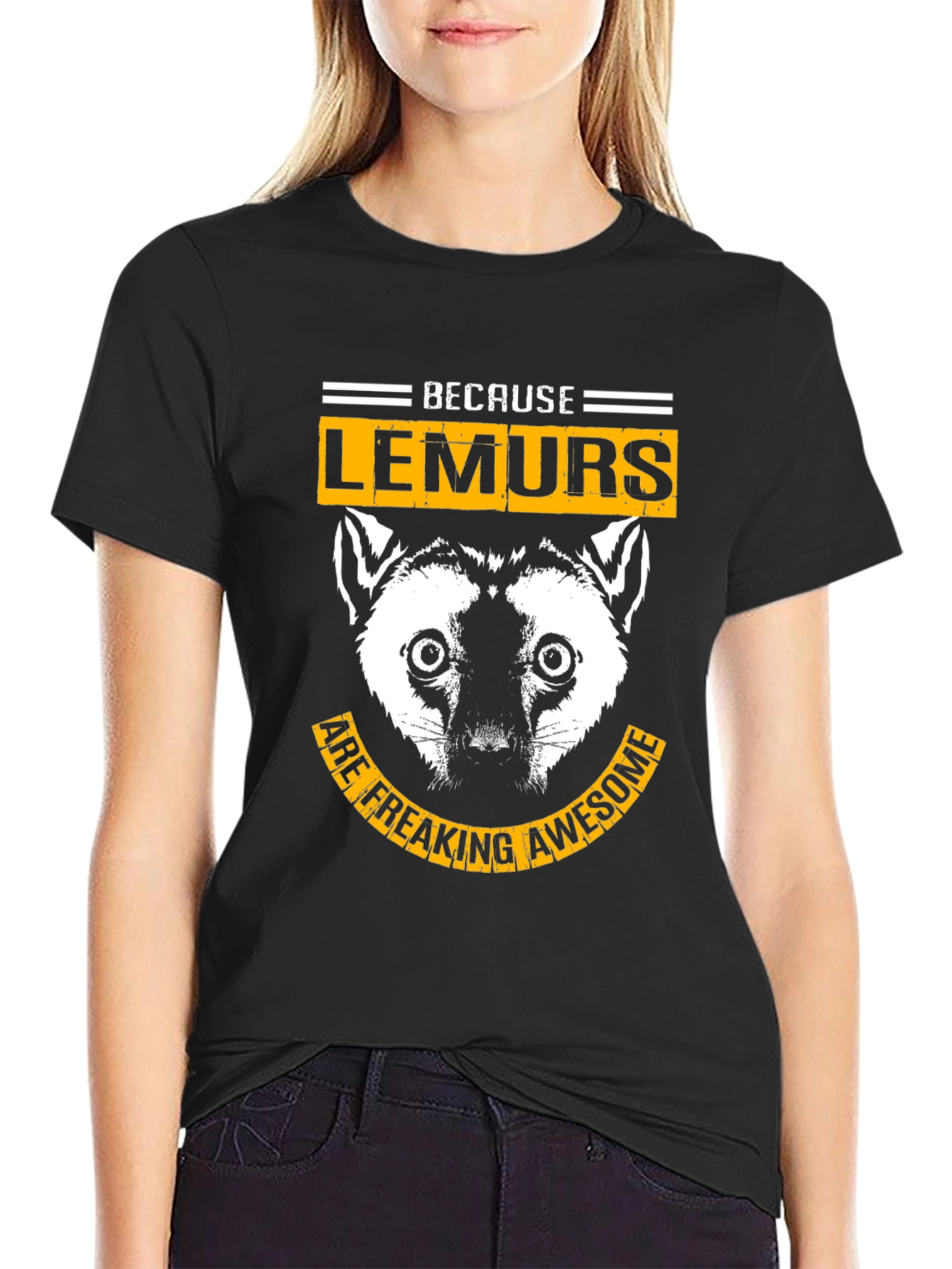 Because Lemurs Are Freaking Awesome - Black T-Shirt