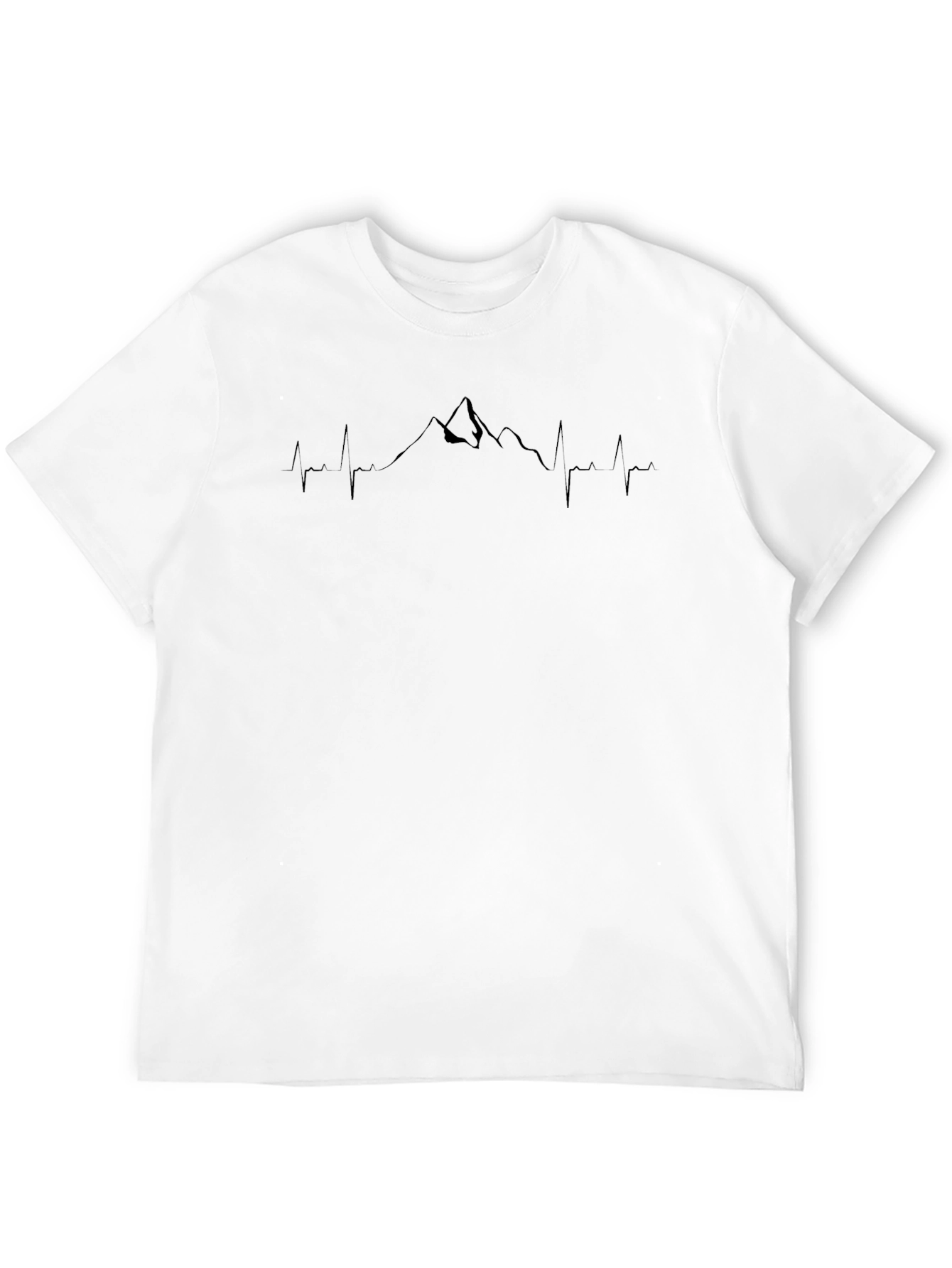 Mountain Heartbeat Graphic Tee - Mens Black T-Shirt