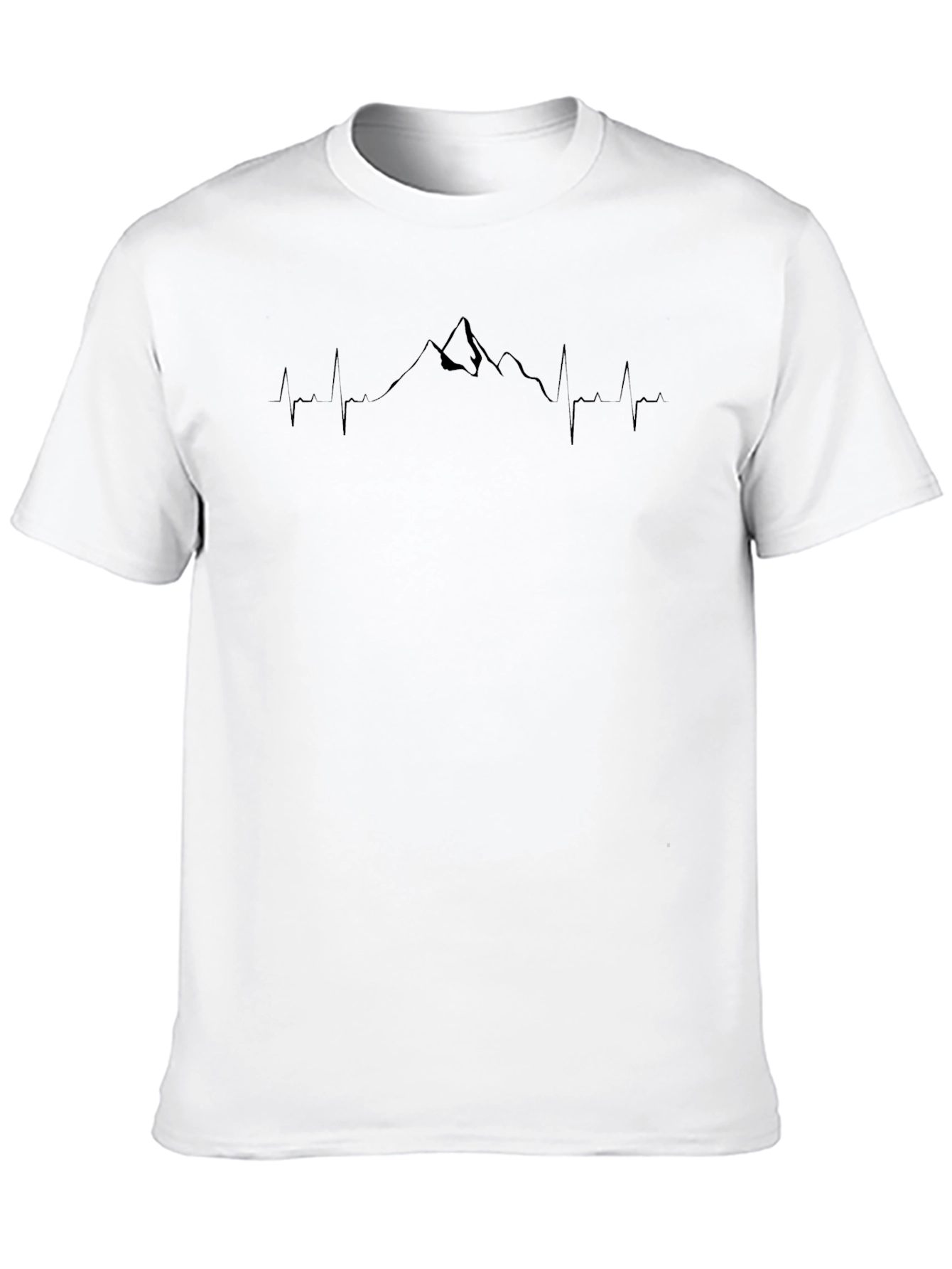 Mountain Heartbeat Graphic Tee - Mens Black T-Shirt