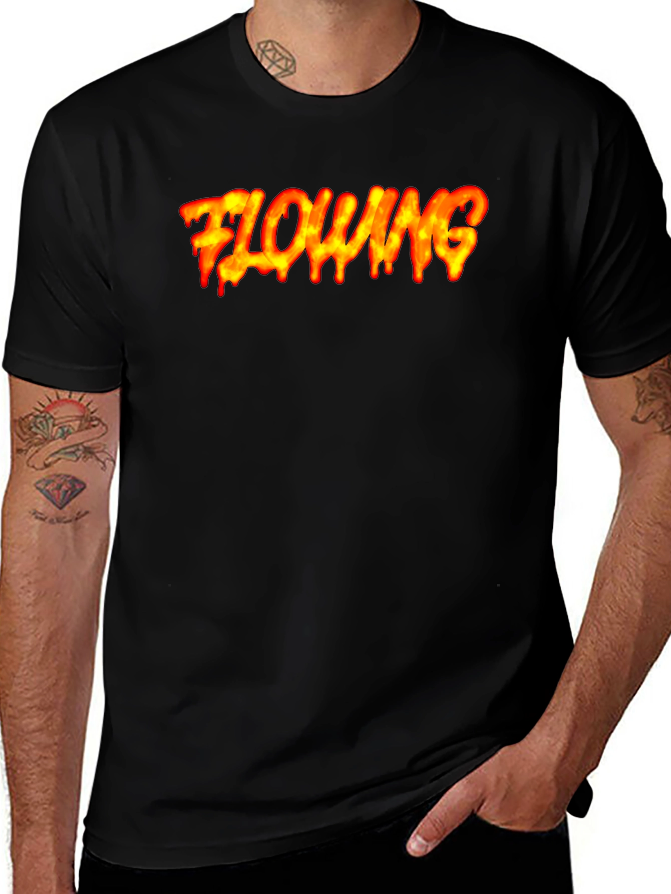 Flowing Flame Graphic Tee