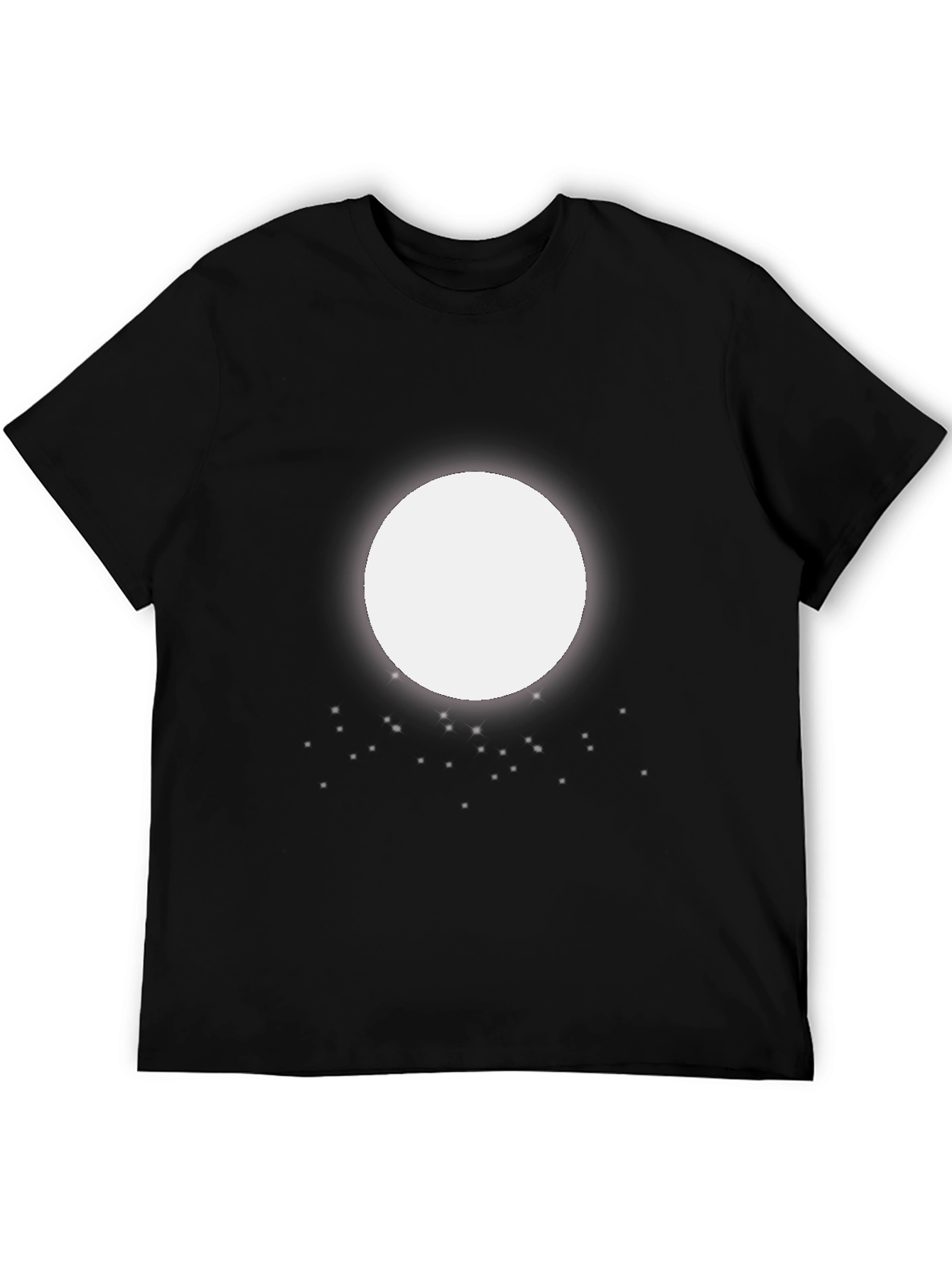 Abstract Circle Graphic Black T-Shirt