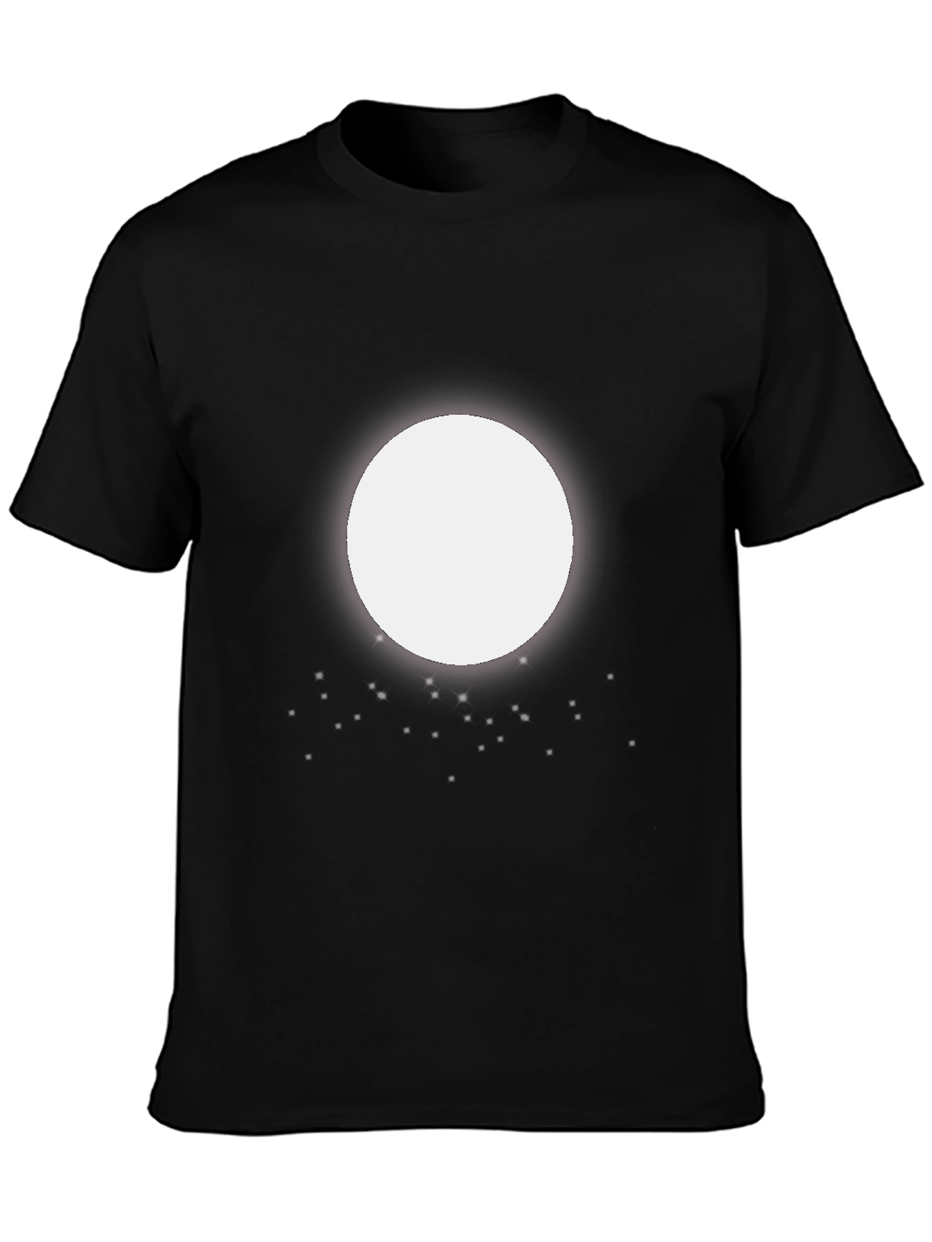 Abstract Circle Graphic Black T-Shirt