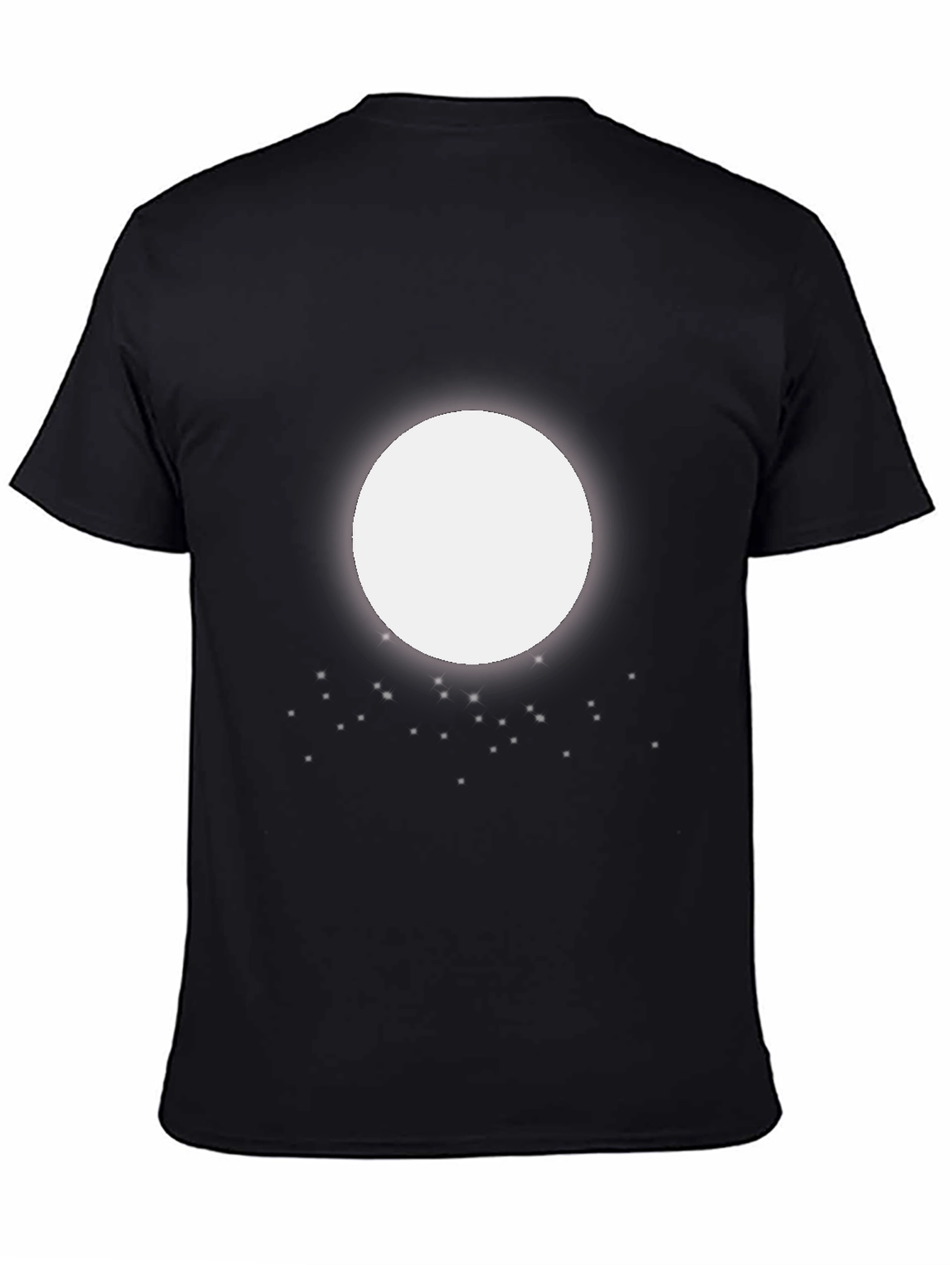 Abstract Circle Graphic Black T-Shirt