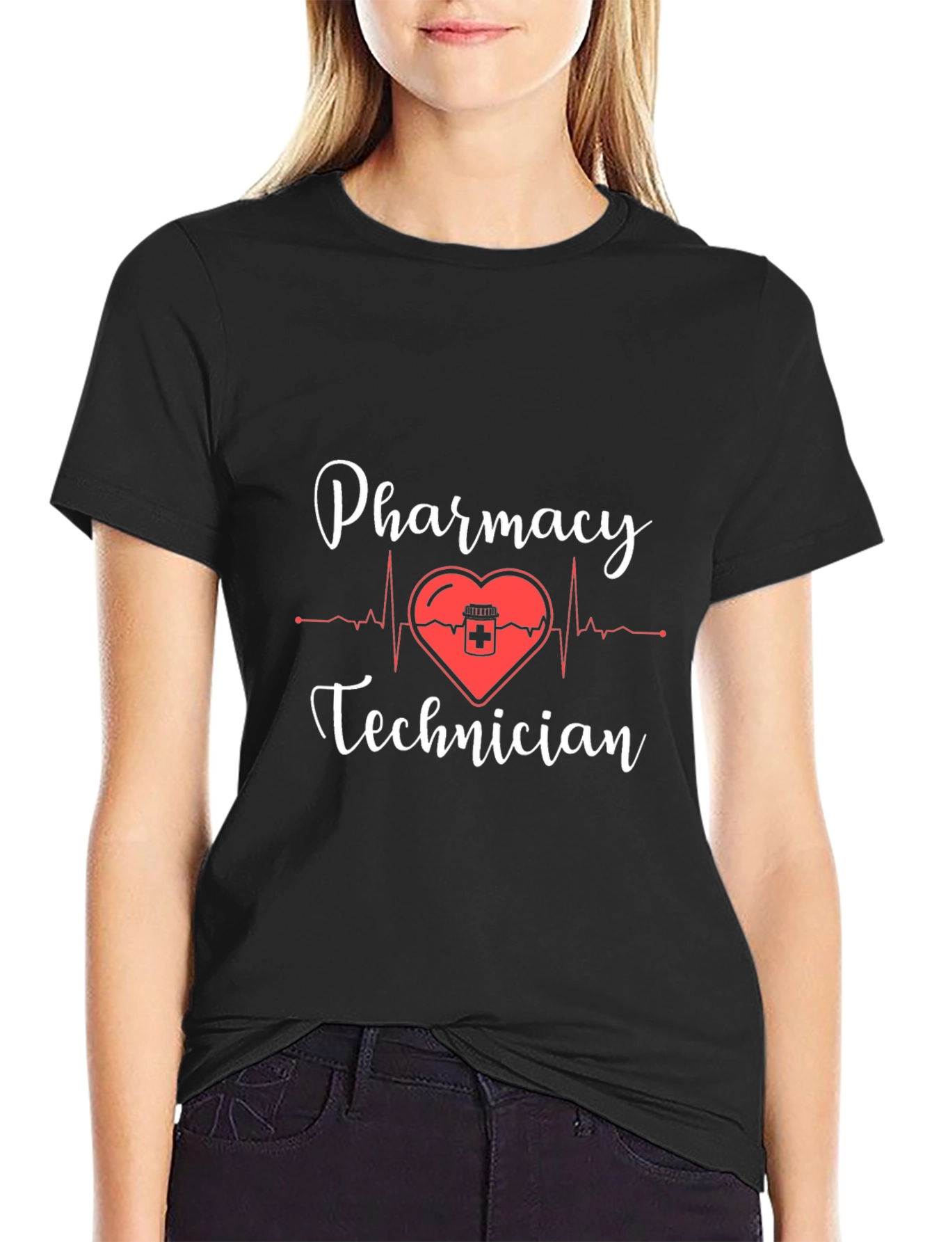 Pharmacy Technician Heartbeat T-Shirt