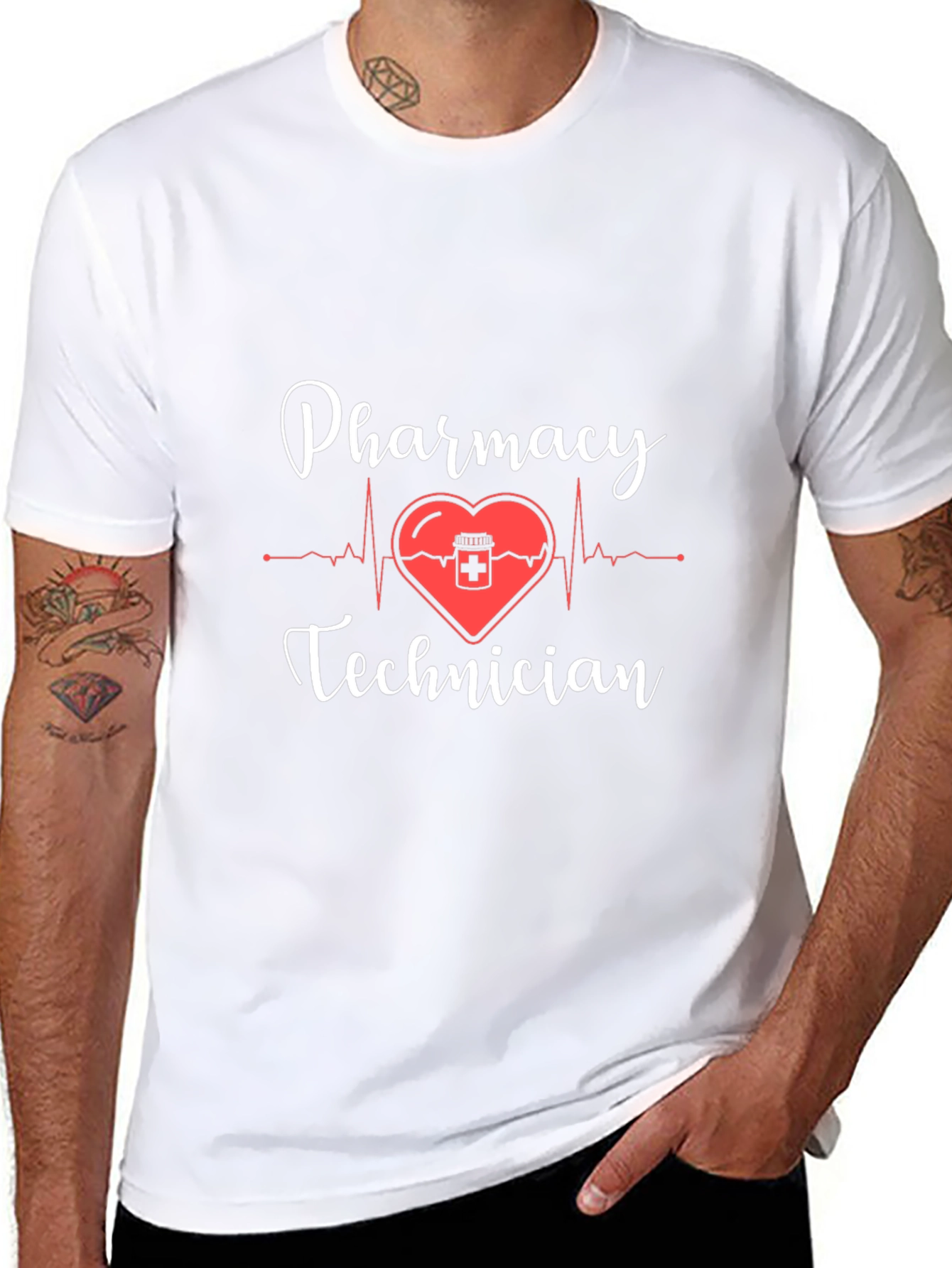 Pharmacy Technician Heartbeat T-Shirt