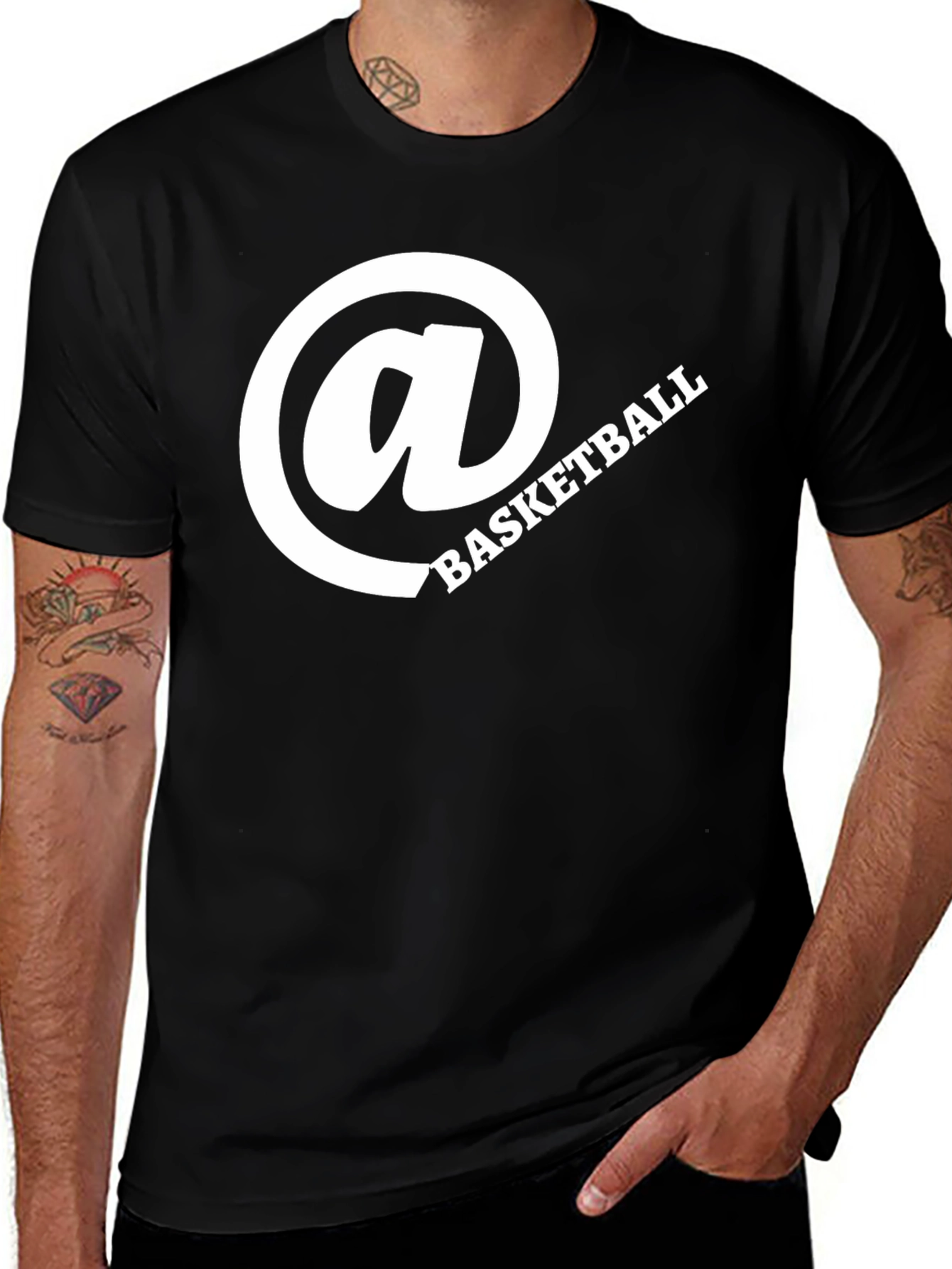 Basketball Graphic Tee - Stylish Black Cotton Shirt