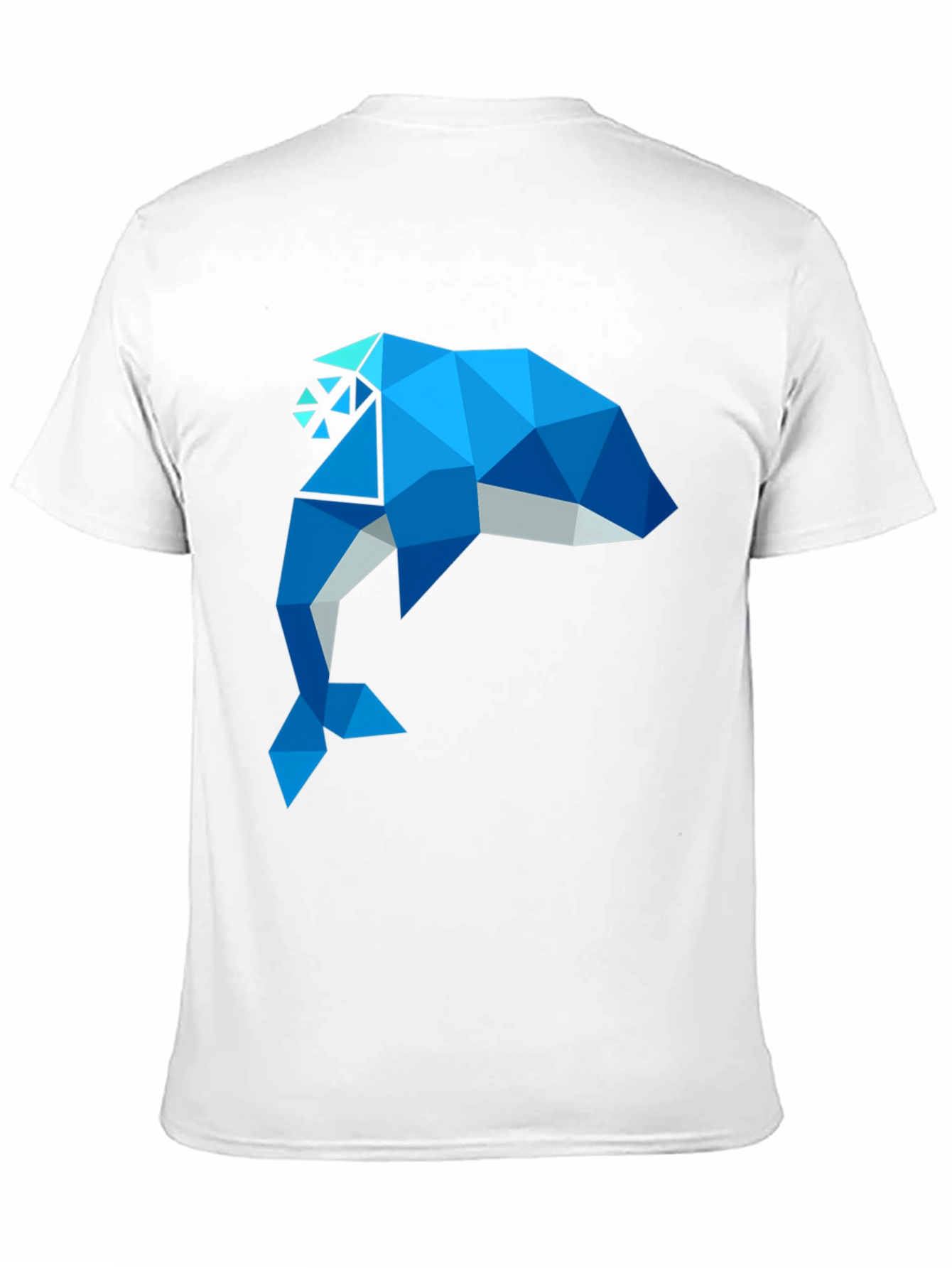 Geometric Dolphin Graphic T-Shirt - Stylish Mens Tee