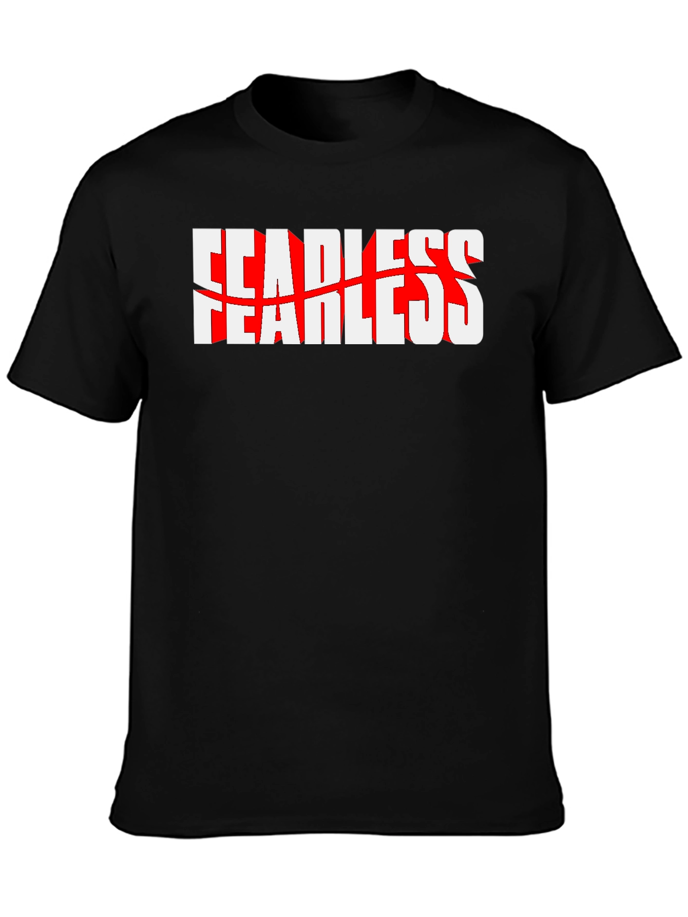 Fearless Graphic Print Black T-Shirt