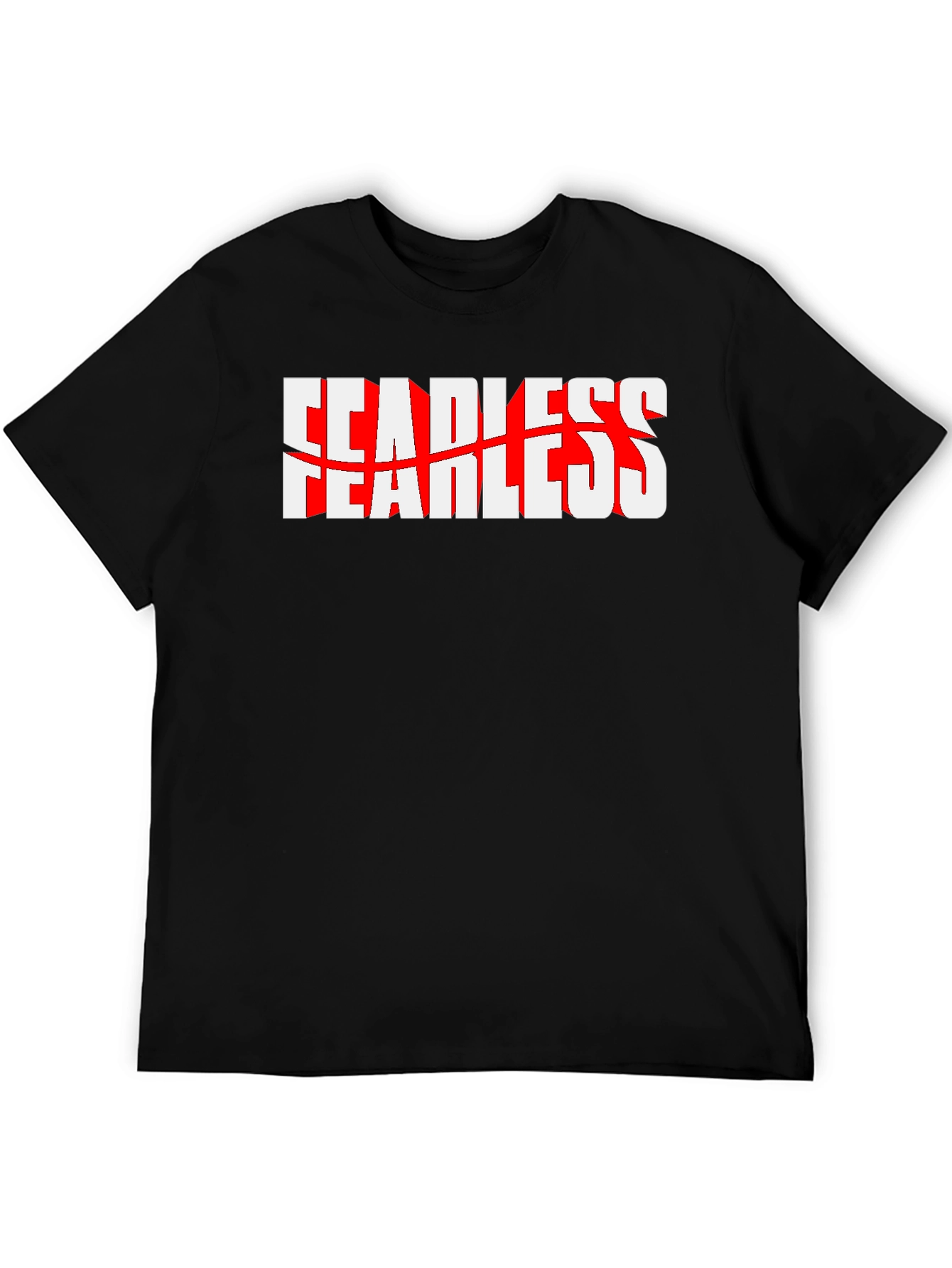 Fearless Graphic Print Black T-Shirt
