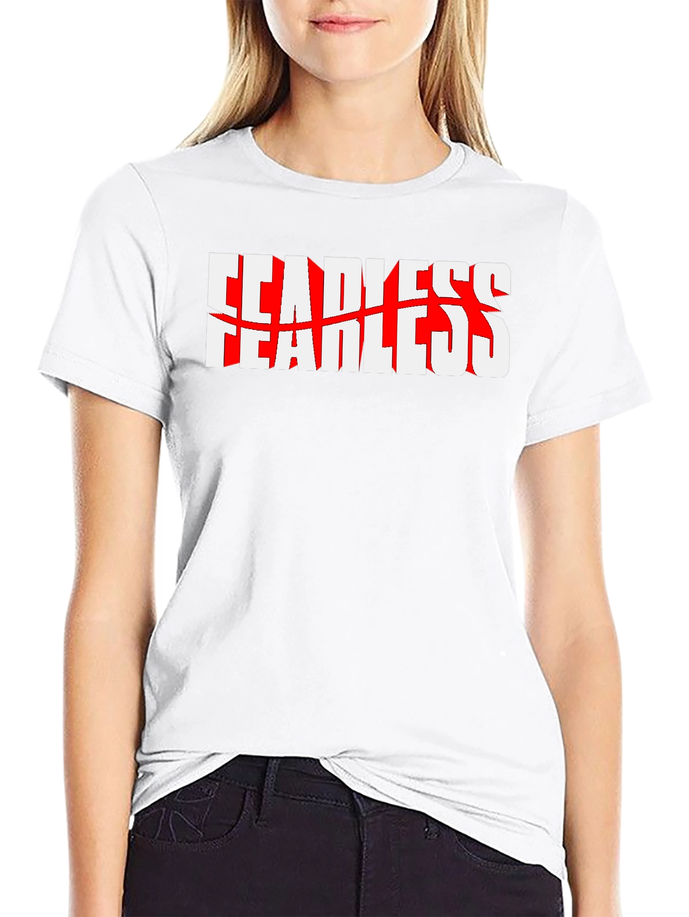 Fearless Graphic Print Black T-Shirt