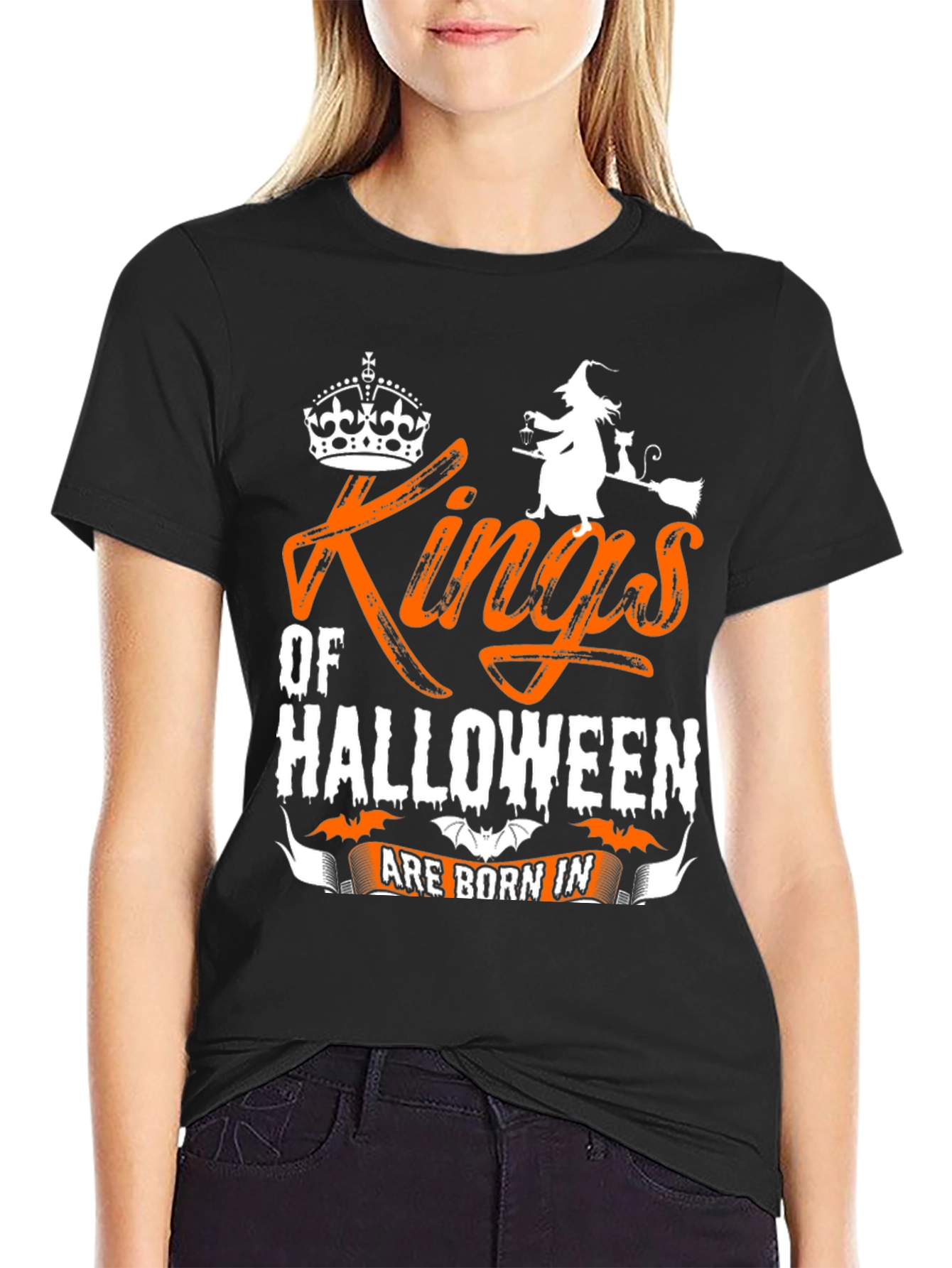 Kings of Halloween T-Shirt - Witch & Crown Design