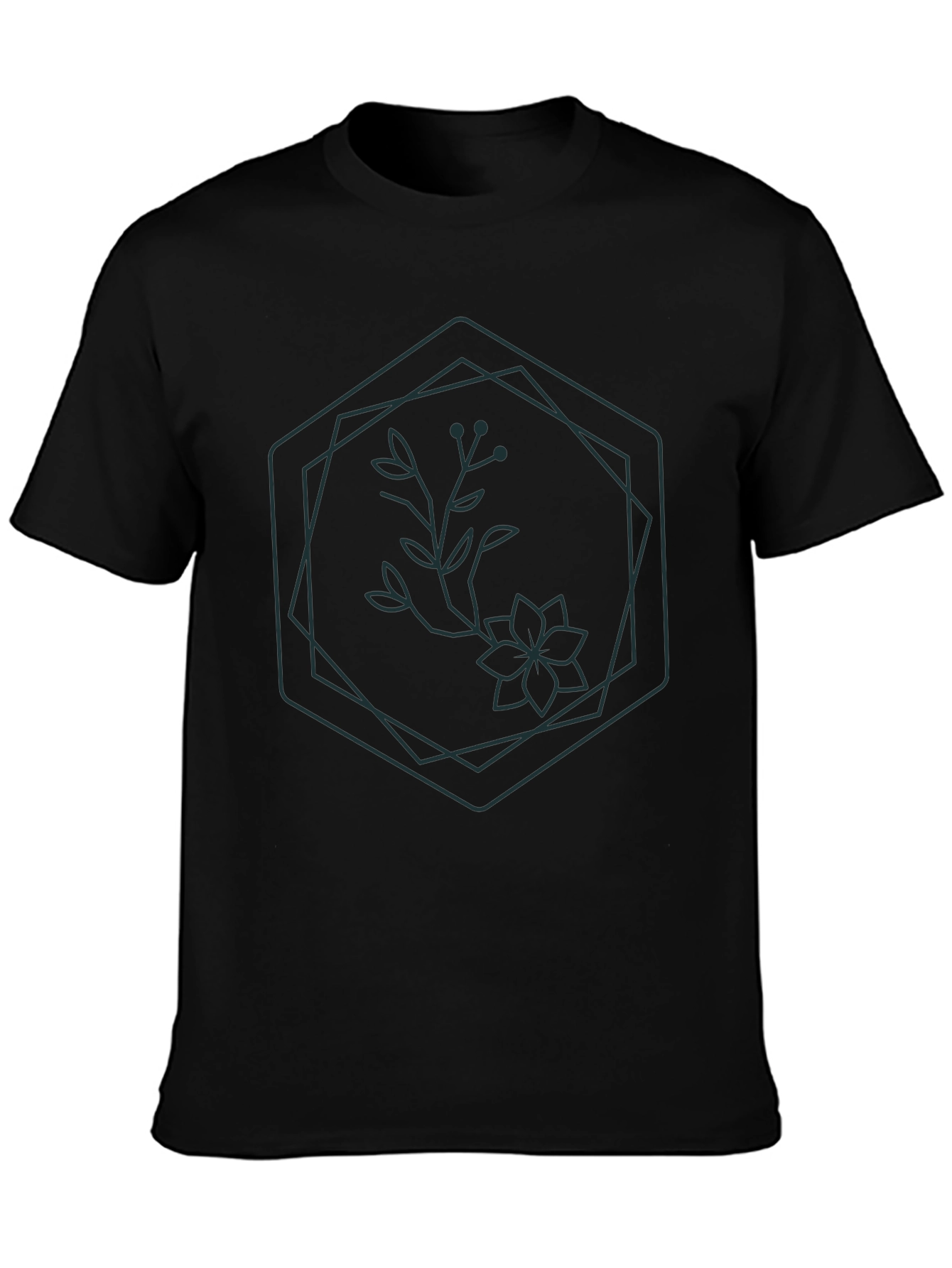 Modern Geometric Floral T-Shirt