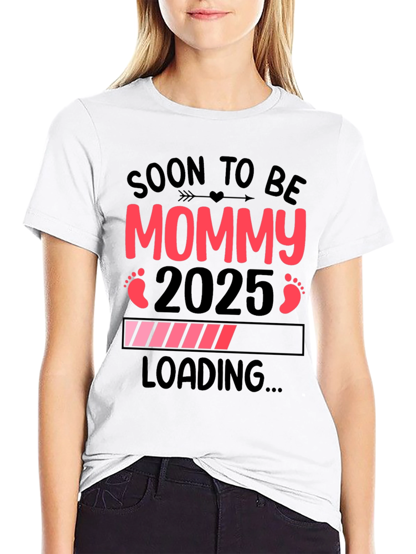 Soon to be Mommy 2025 Loading Pregnancy T-Shirt