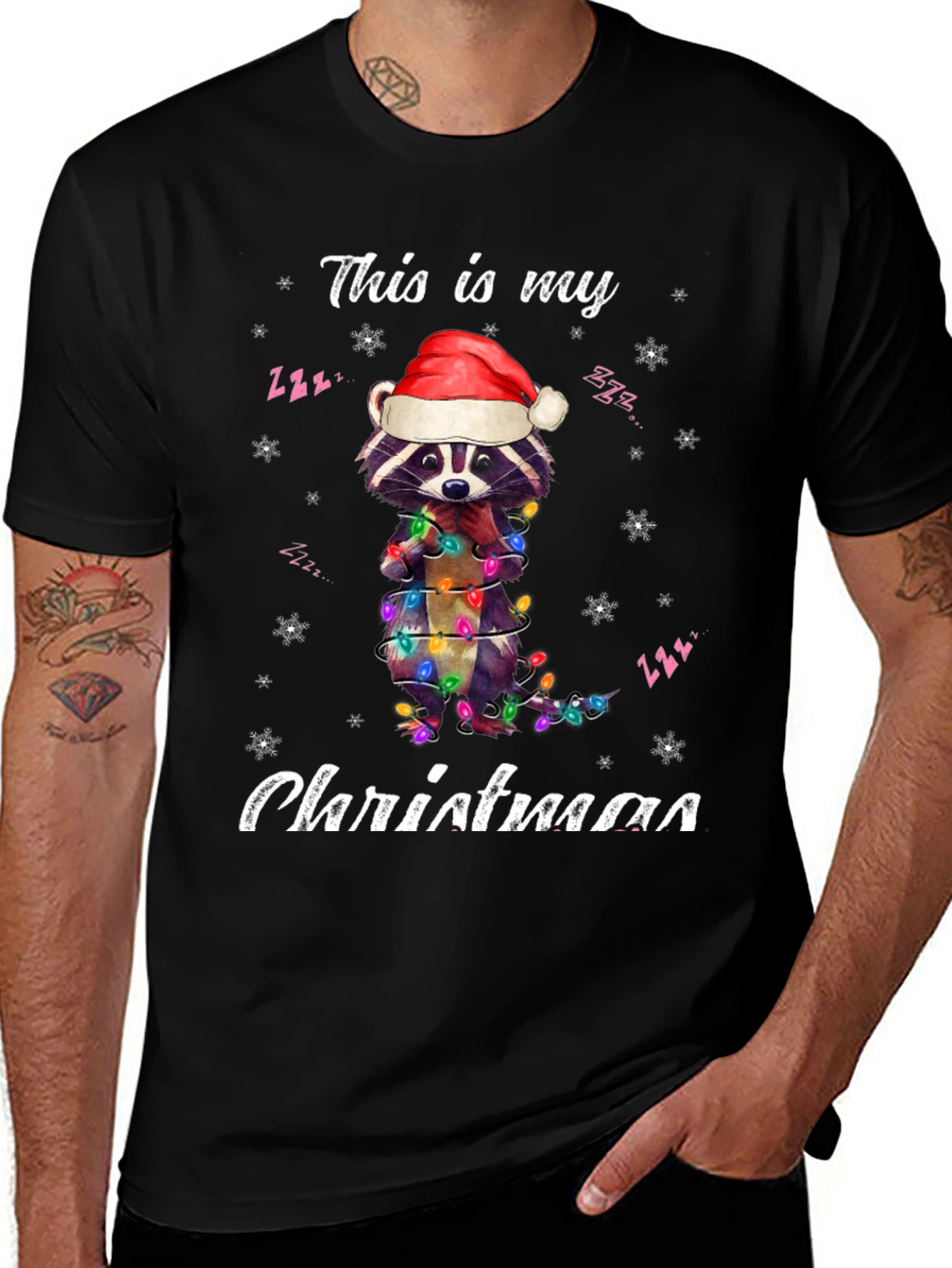 Christmas Raccoon T-Shirt