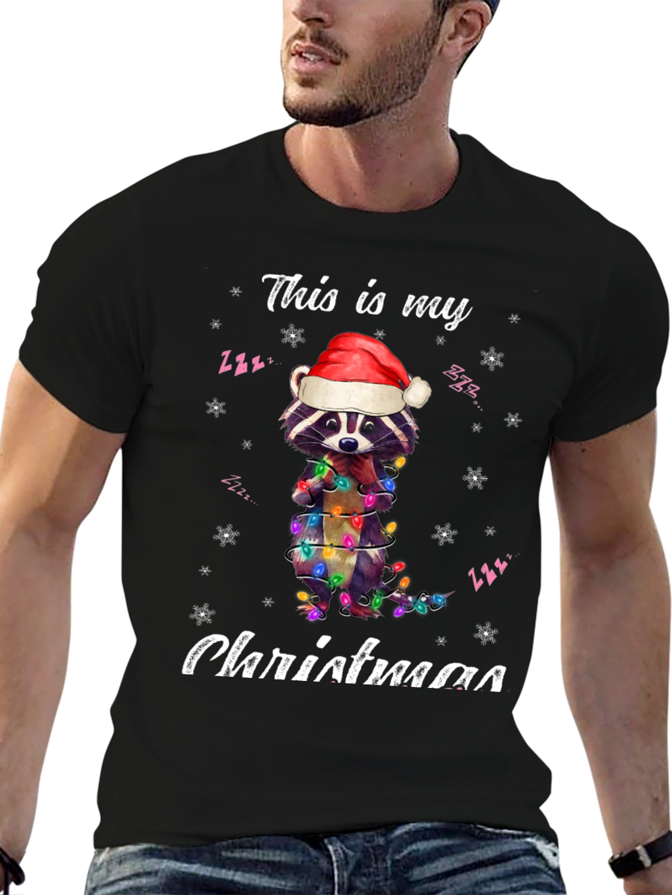 Christmas Raccoon T-Shirt