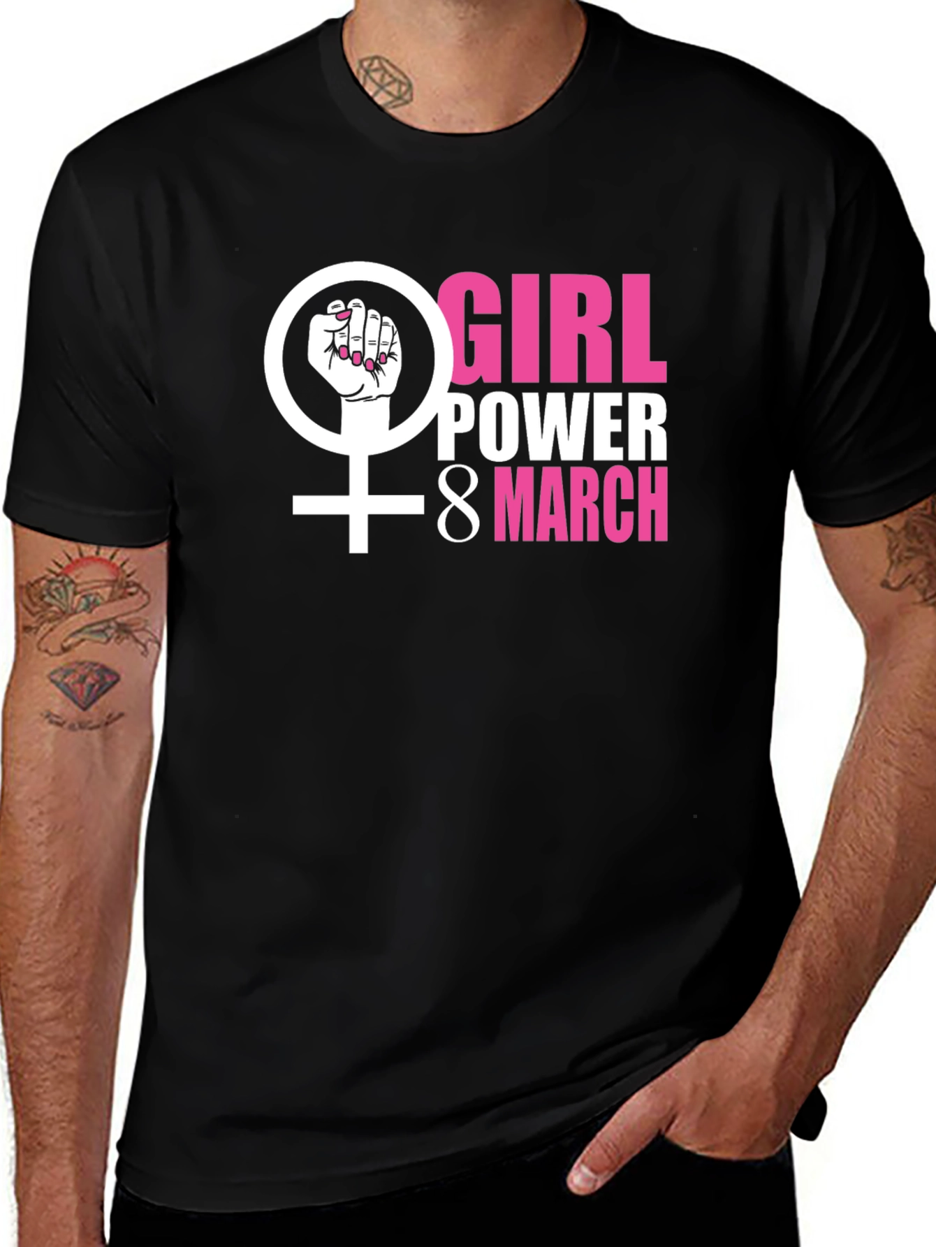 Girl Power International Womens Day Graphic T-Shirt