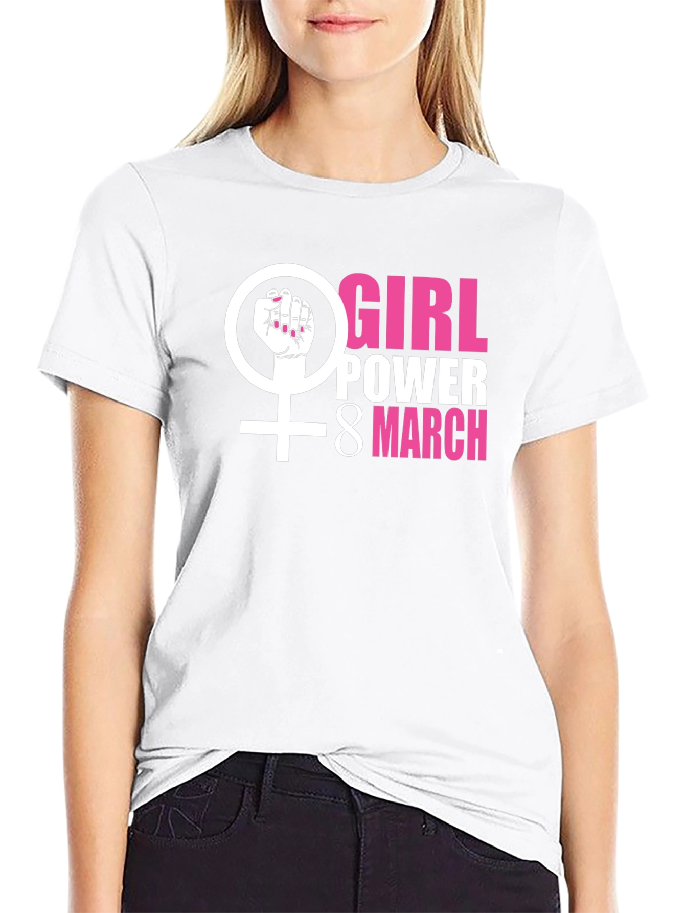 Girl Power International Womens Day Graphic T-Shirt