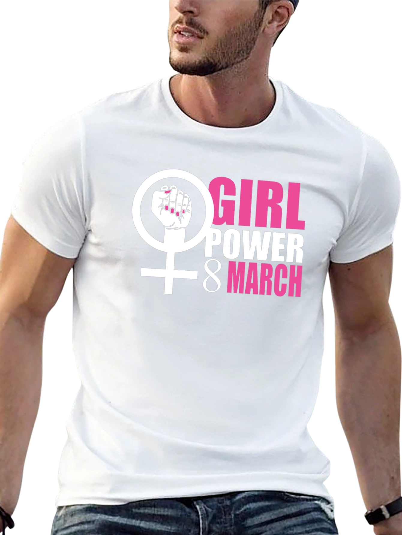 Girl Power International Womens Day Graphic T-Shirt