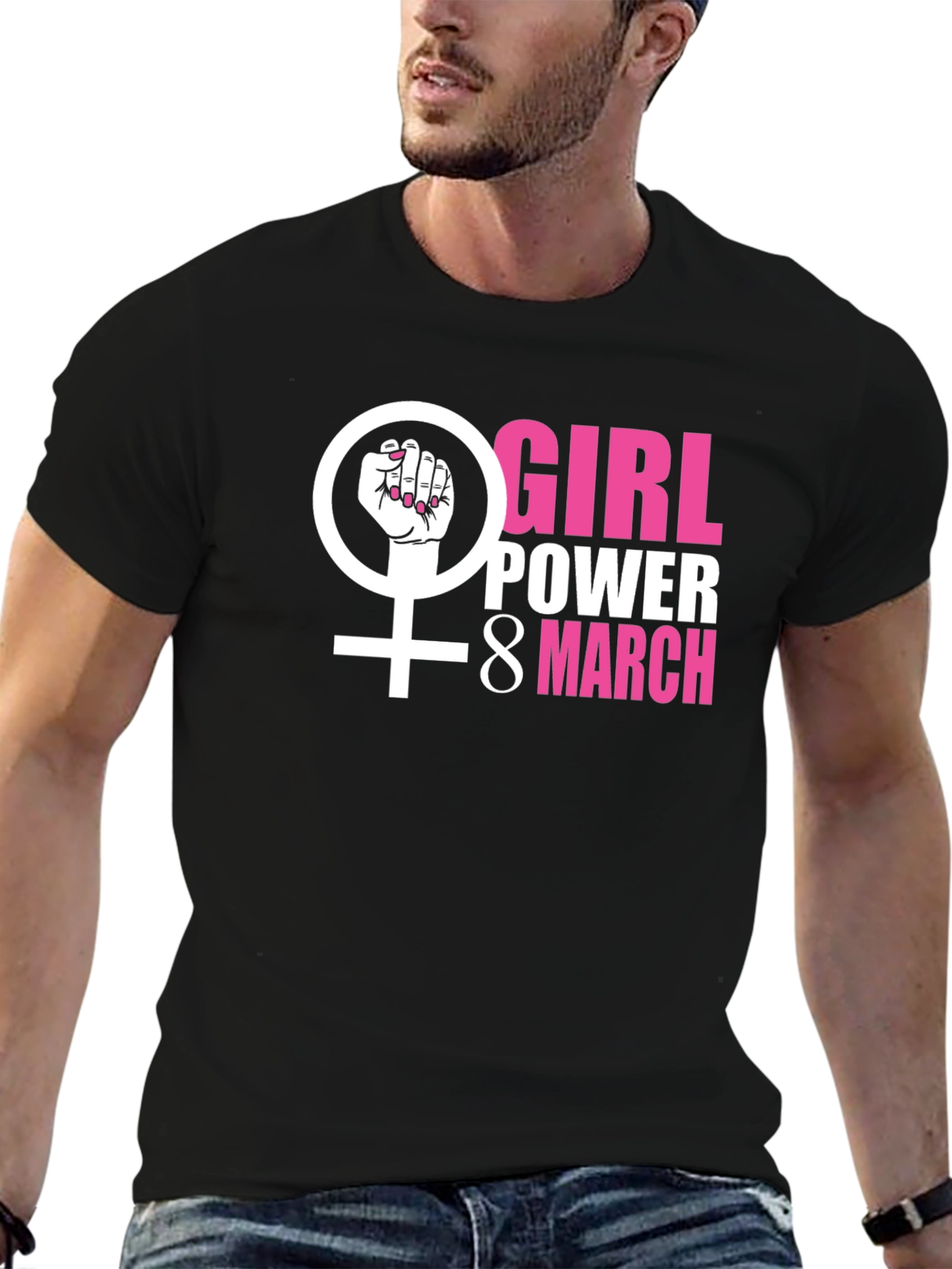 Girl Power International Womens Day Graphic T-Shirt