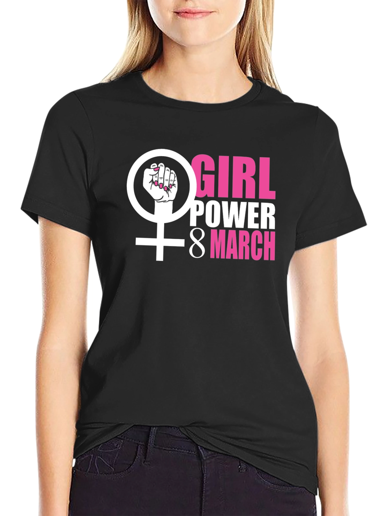 Girl Power International Womens Day Graphic T-Shirt