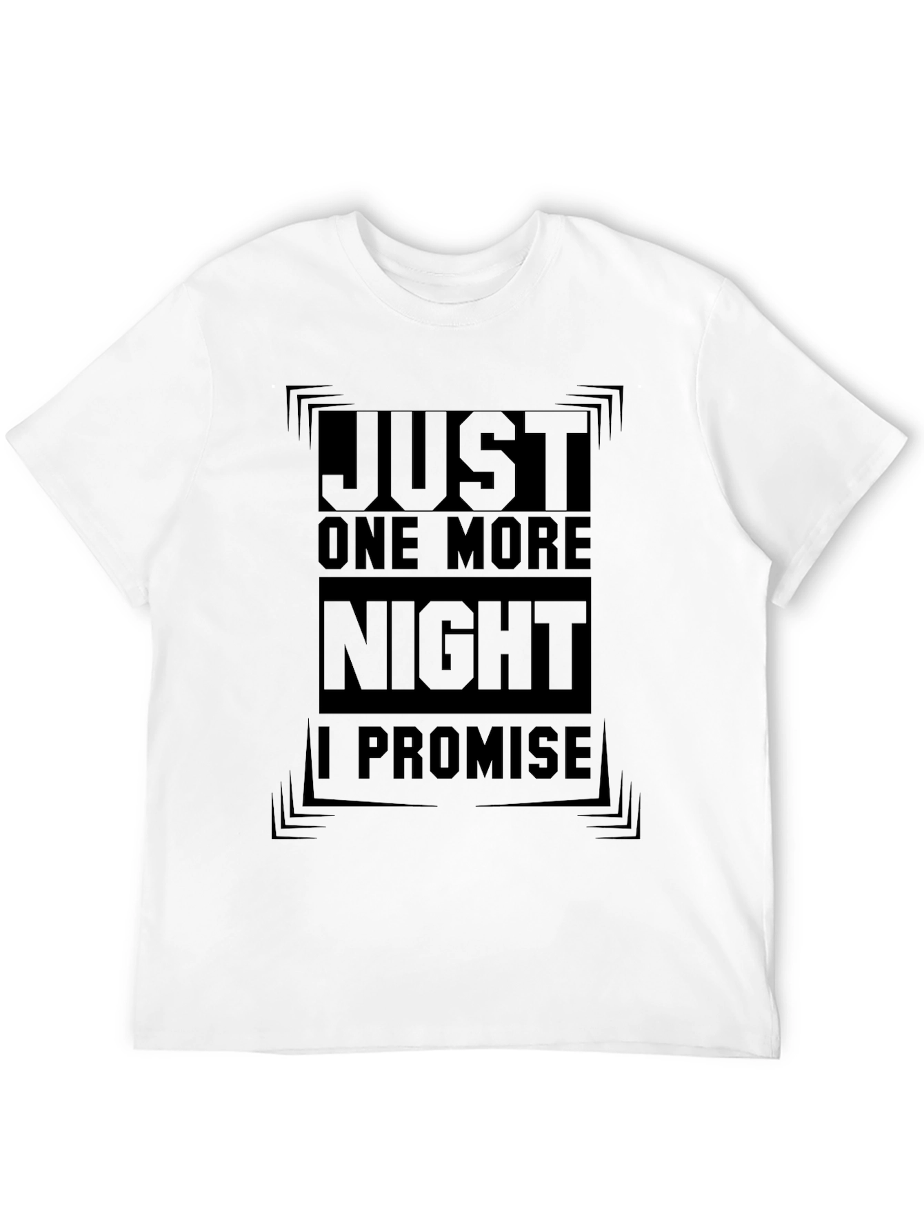 Just One More Night Black Graphic Tee